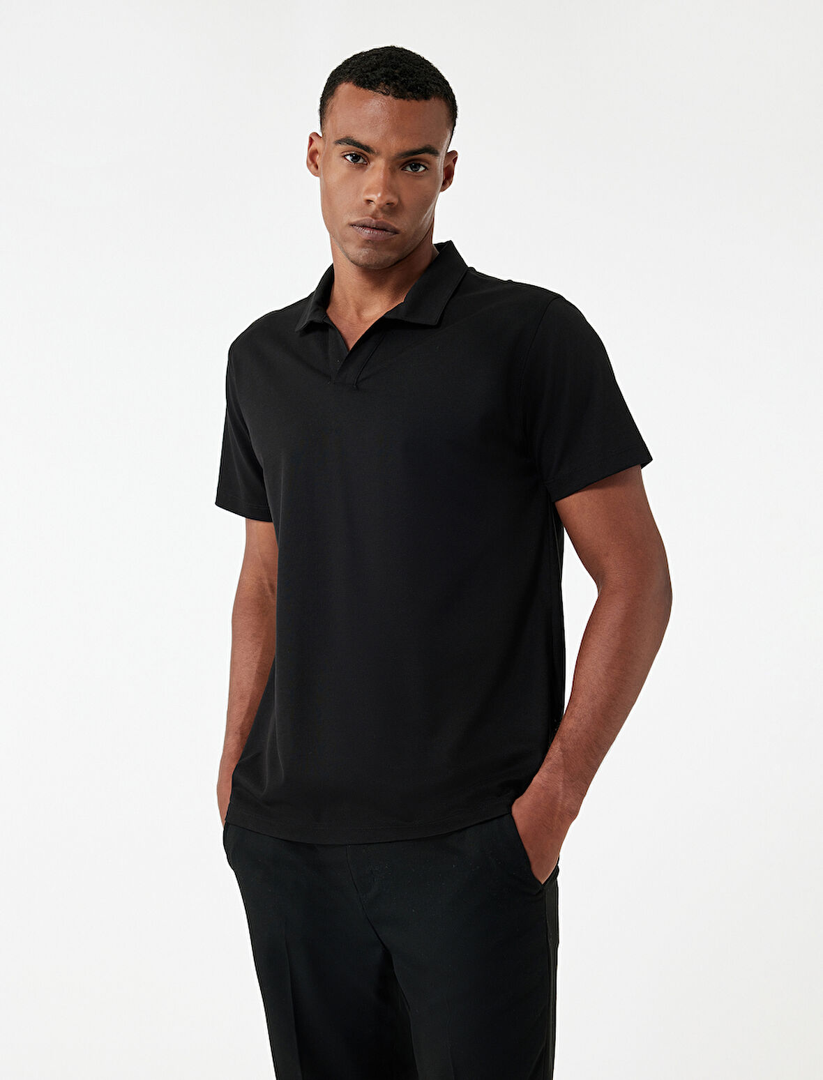 Regular Fit Kısa Kollu Pike Kumaş Pamuklu Polo Yaka Tişört