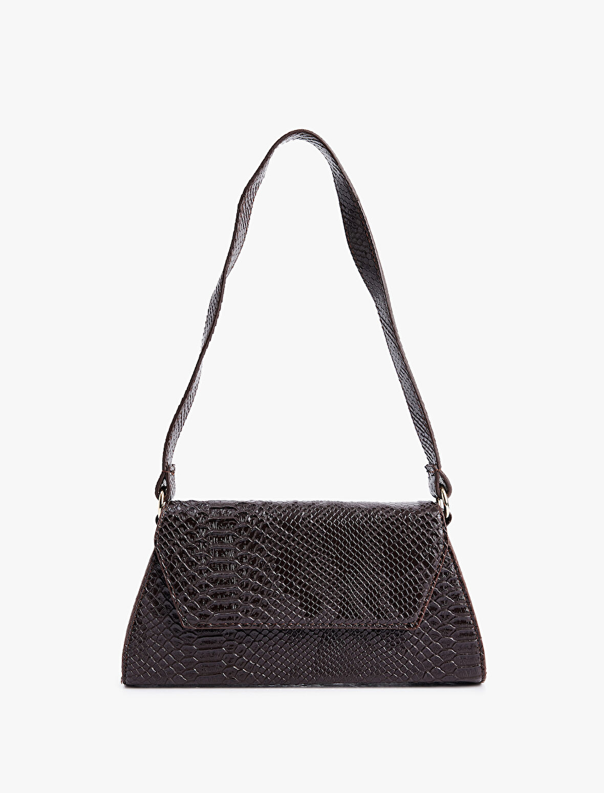 Yılan Derisi Görünümlü Askılı Omuz Çantası