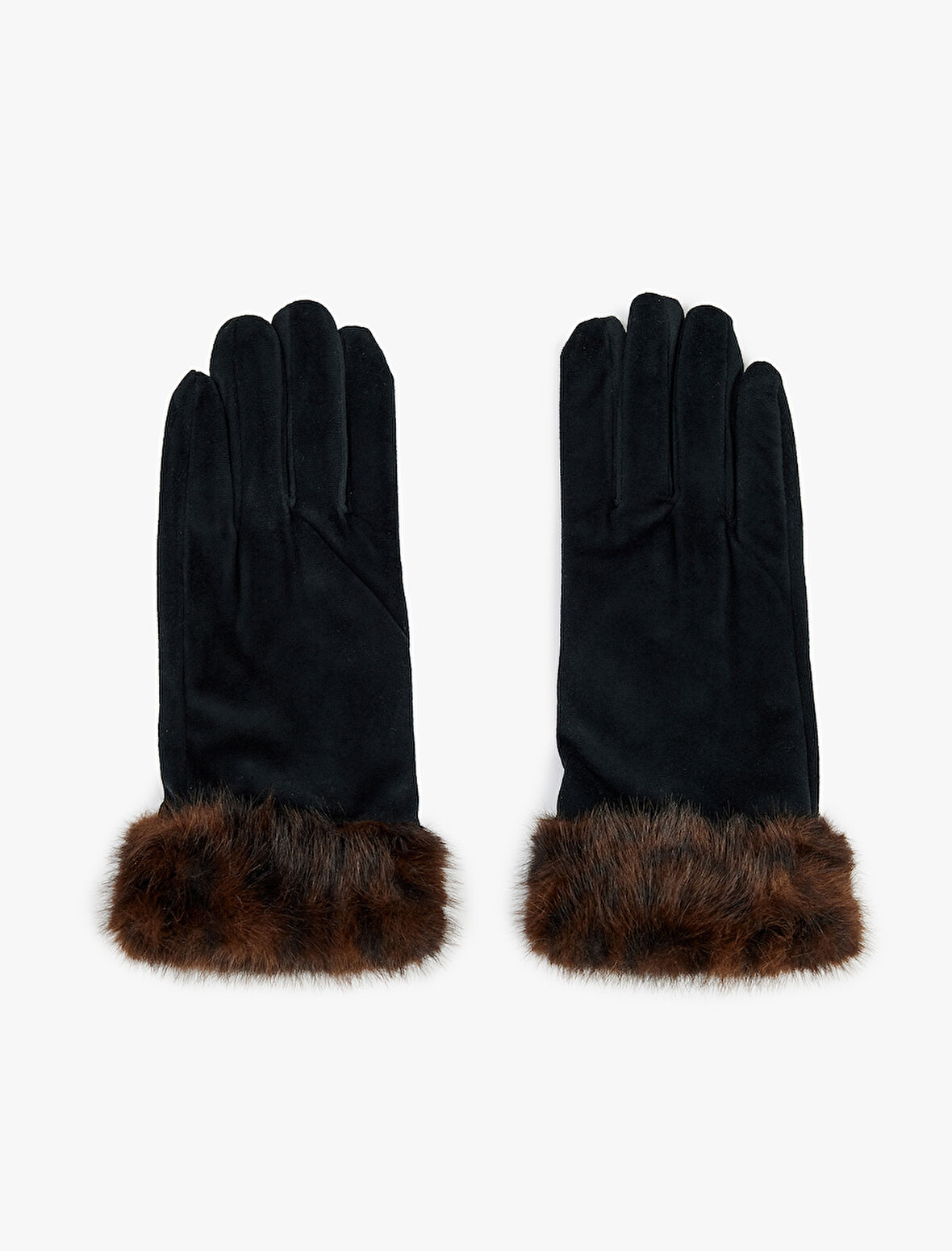 Suni Kürk Detaylı Eldiven