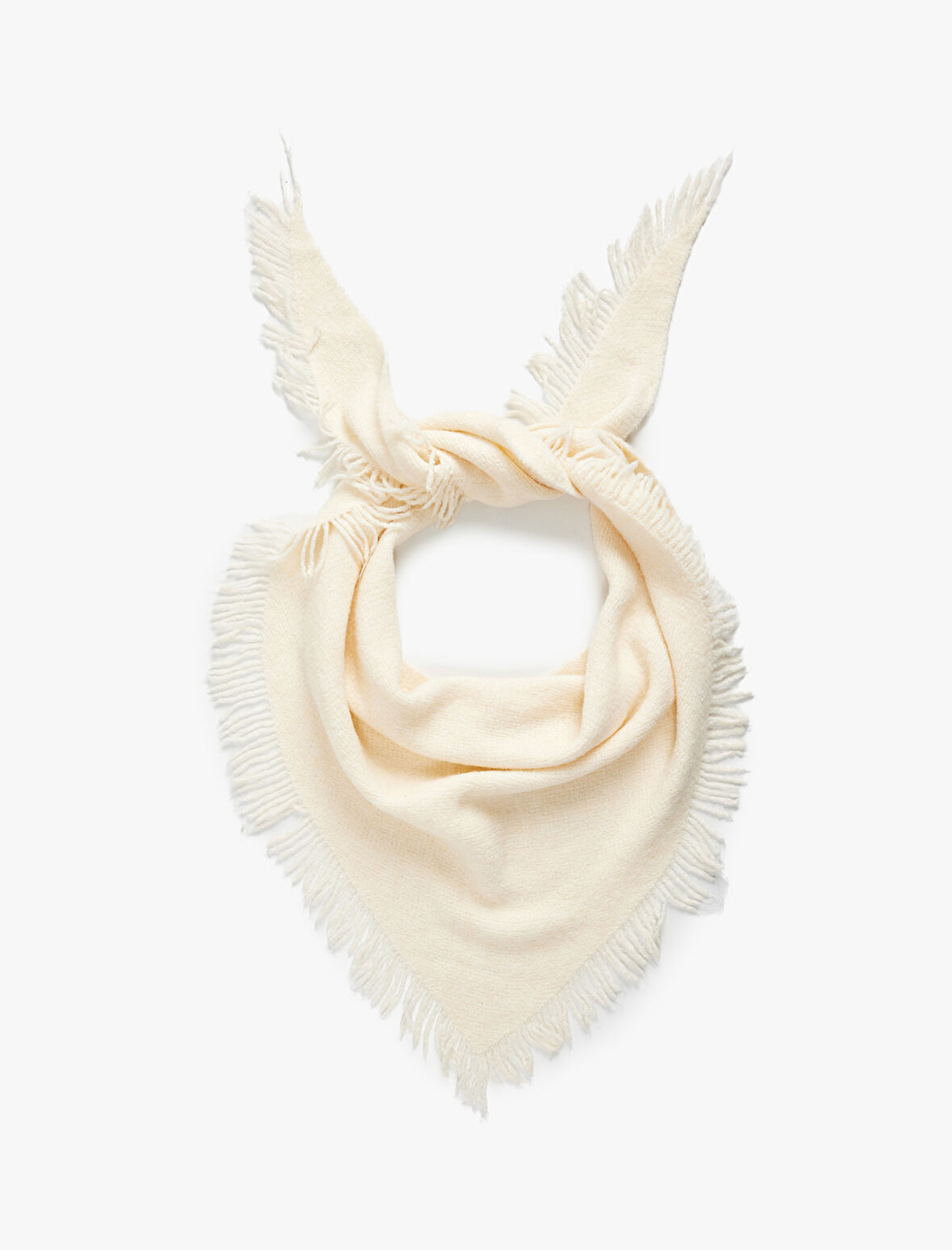 Kare Püsküllü Yumuşak Dokulu Şal