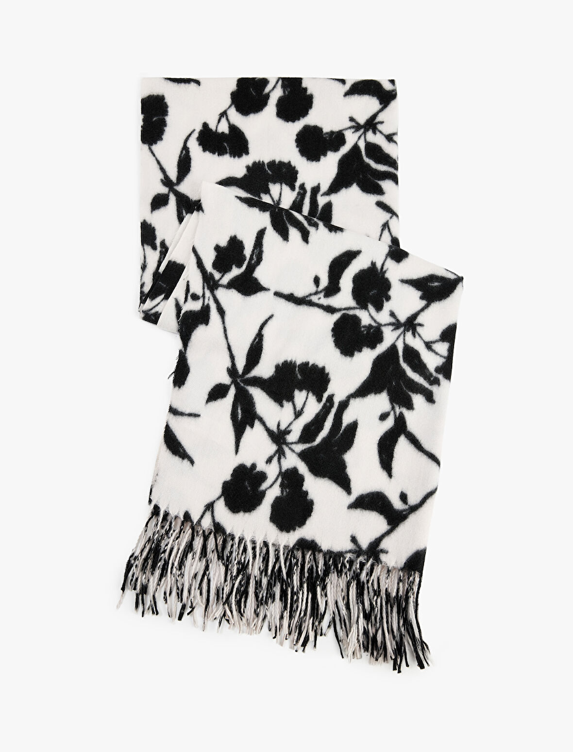 Çiçek Desenli Atkı 