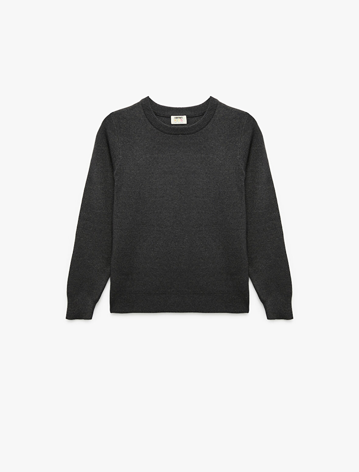 Viskon Karışımlı Uzun Kollu Bisiklet Yaka Basic Triko Kazak