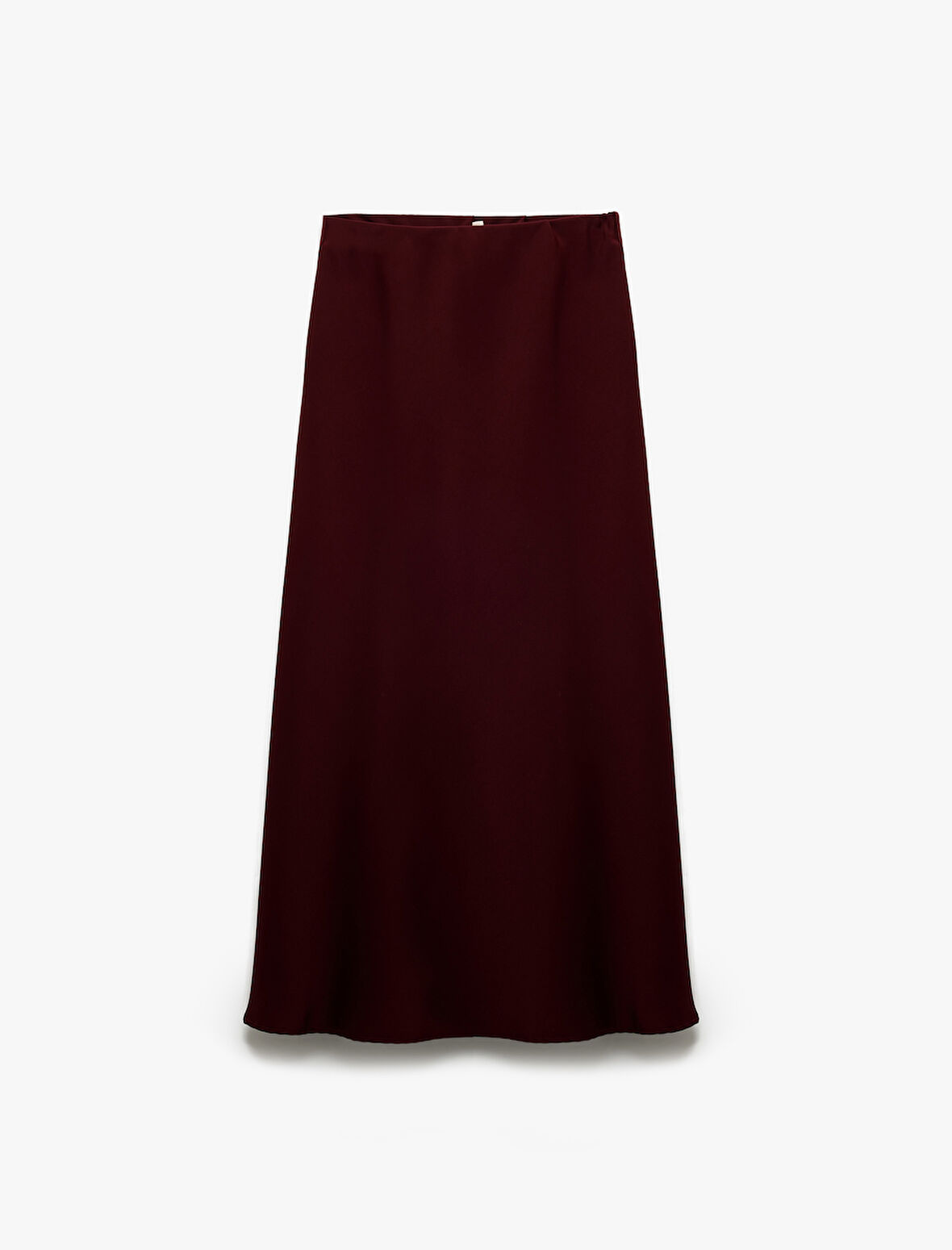 Regular Fit Midi Boy Saten Kloş Etek