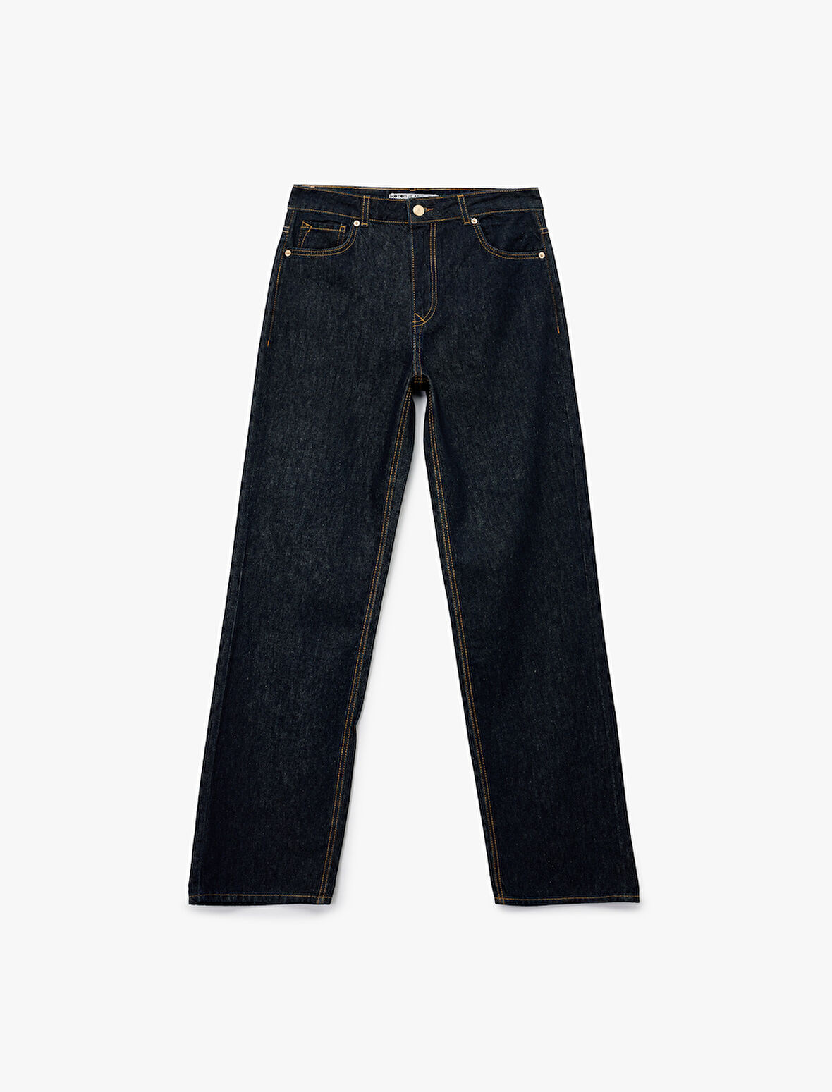 Normal Bel Düz Paça Jean Pantolon - Longer Straight Fit Jeans