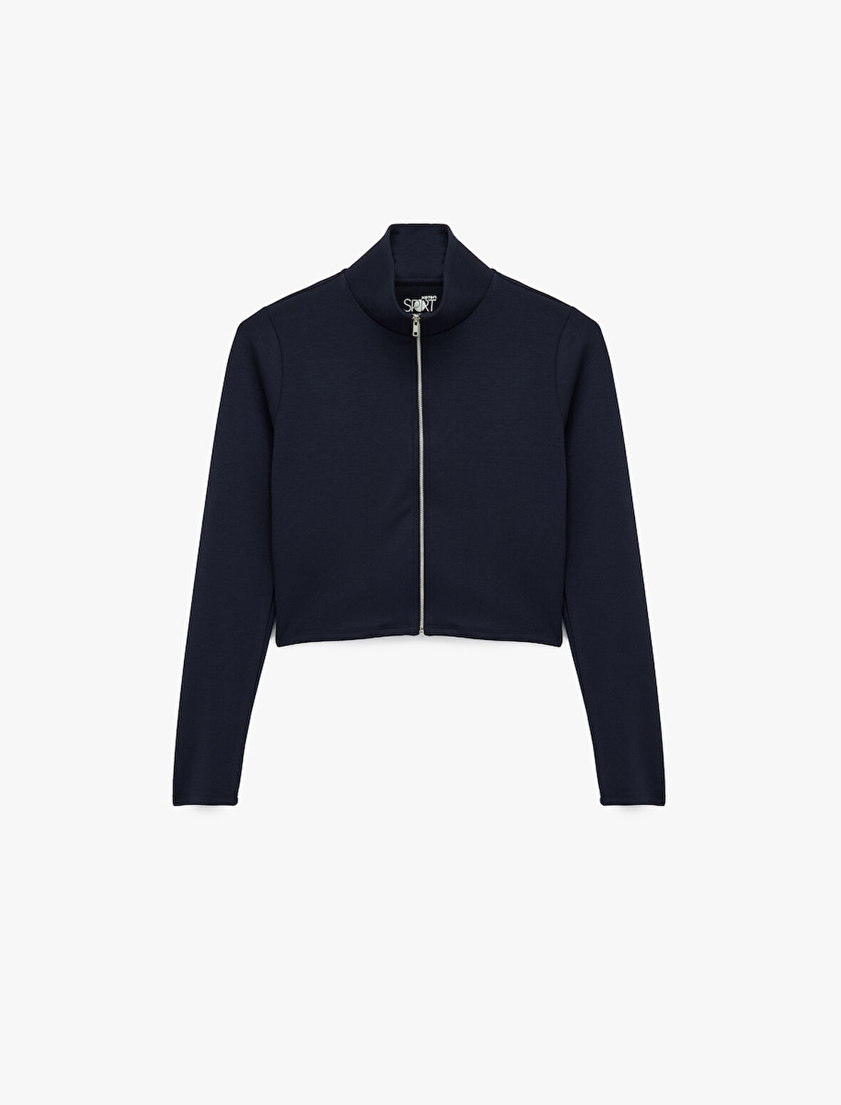Fermuarlı Rahat Kalıp Uzun Kollu Spor Sweatshirt