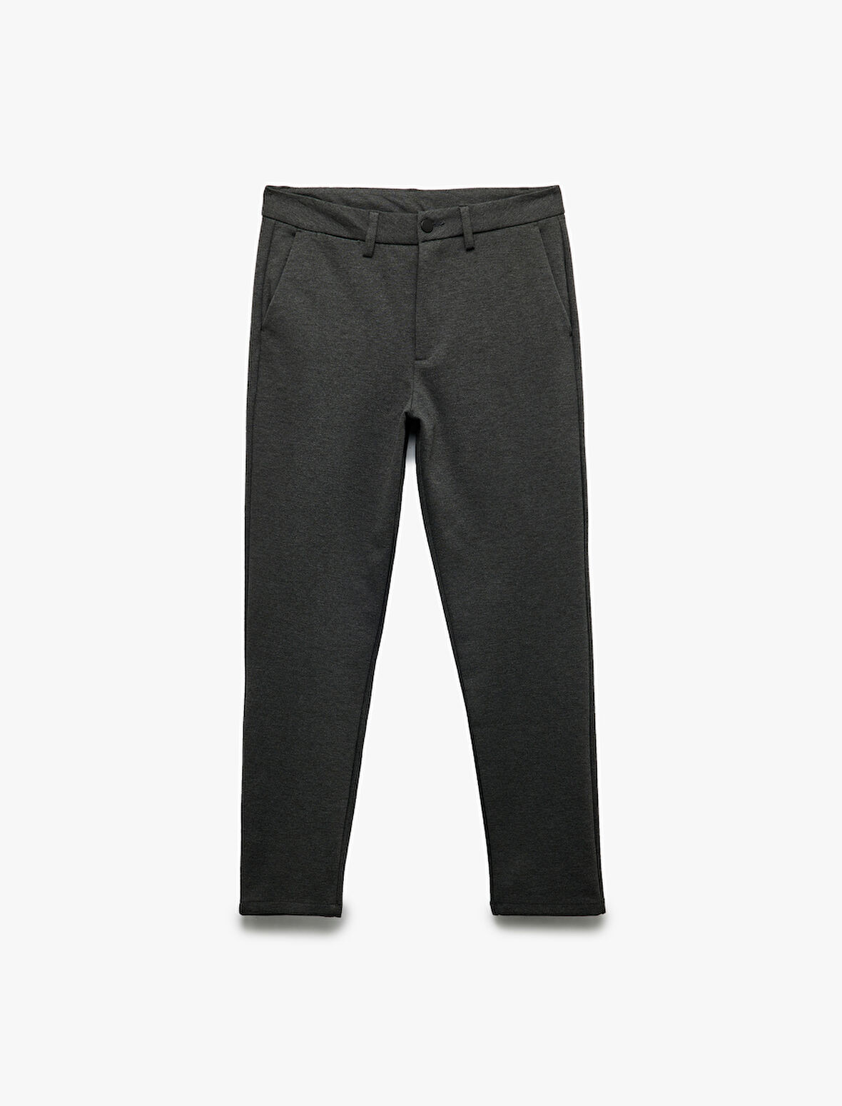 Cep Detaylı Düğmeli Slim Fit Kumaş Pantolon