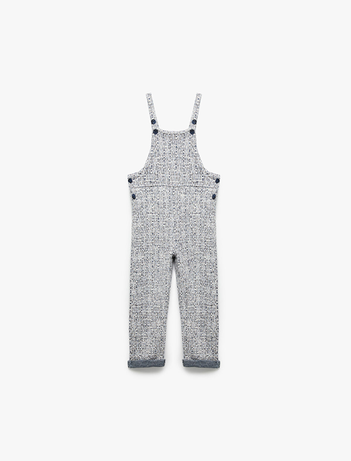 Düğmeli Viskon Karışımlı Askılı Uzun Tulum