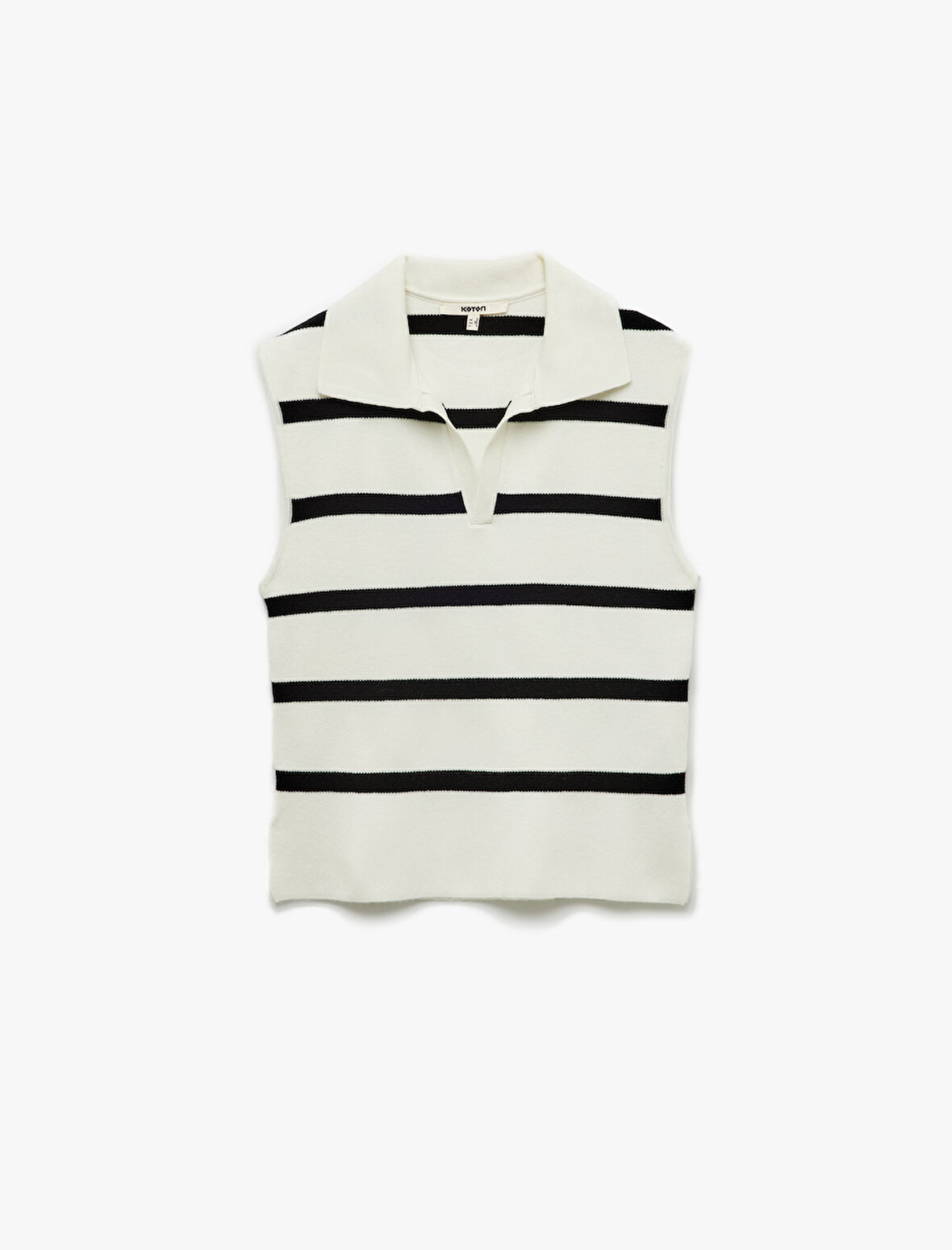 Regular Fit Polo Yaka Kolsuz Triko Bluz