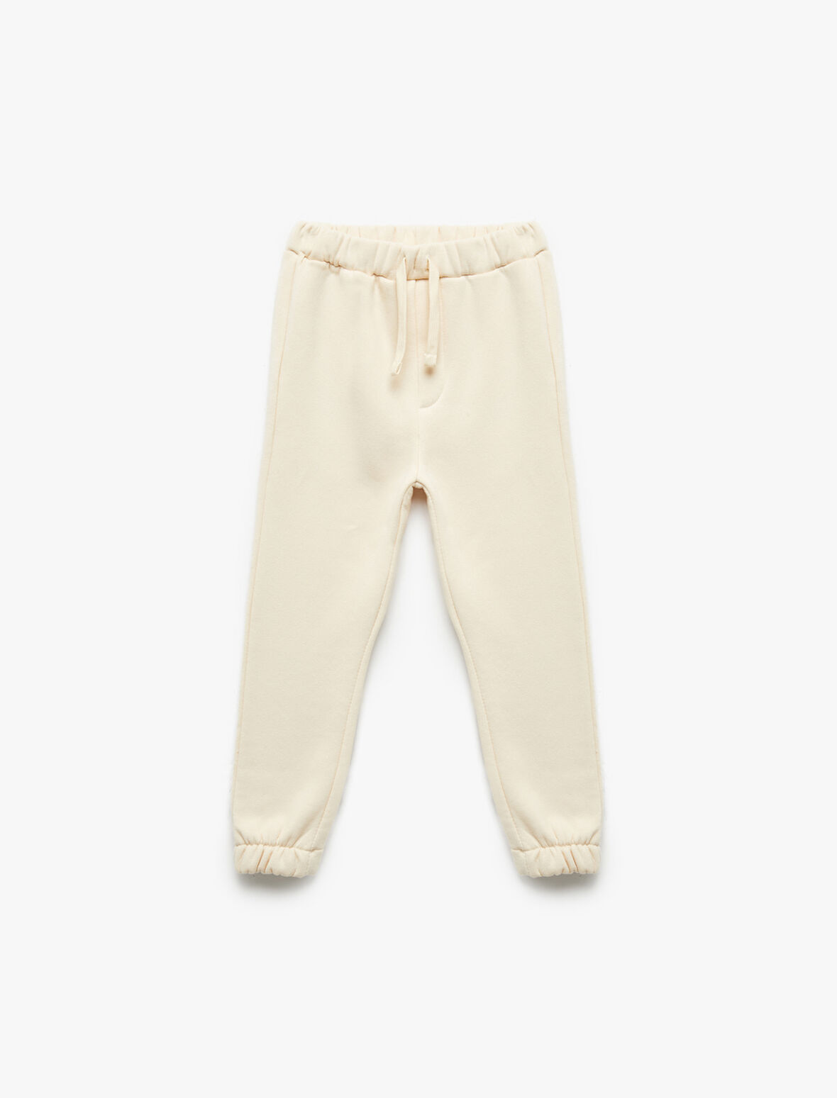 Beli Bağcıklı Pamuklu Basic Jogger Eşofman Altı