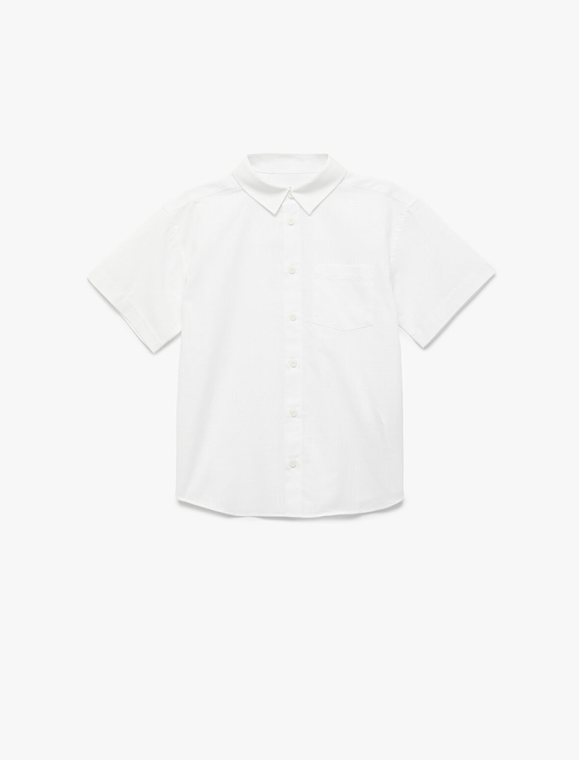 Pamuklu Klasik Yaka Kısa Kollu Gömlek