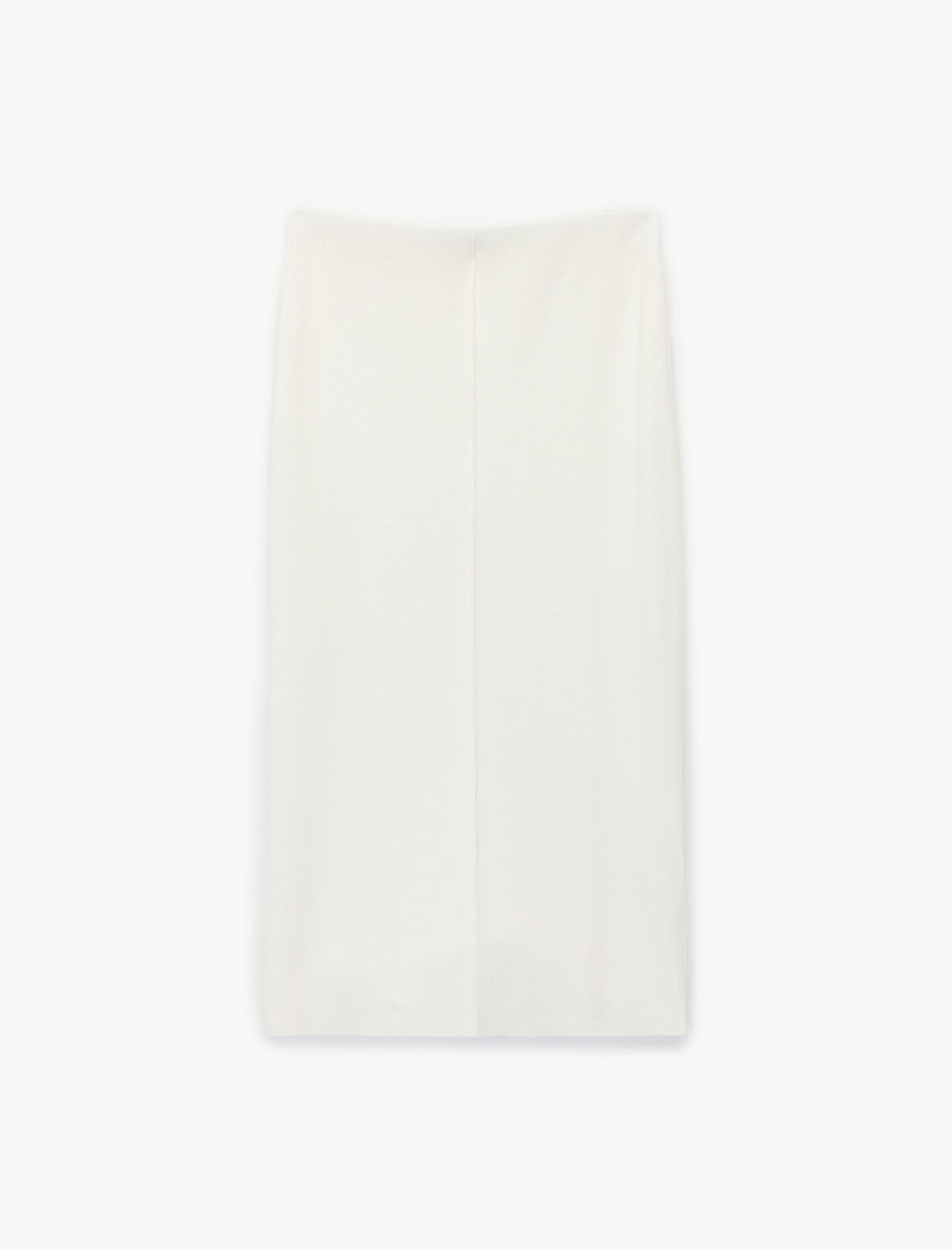 Slim Fit Midi Nervür Detaylı Kalem Etek