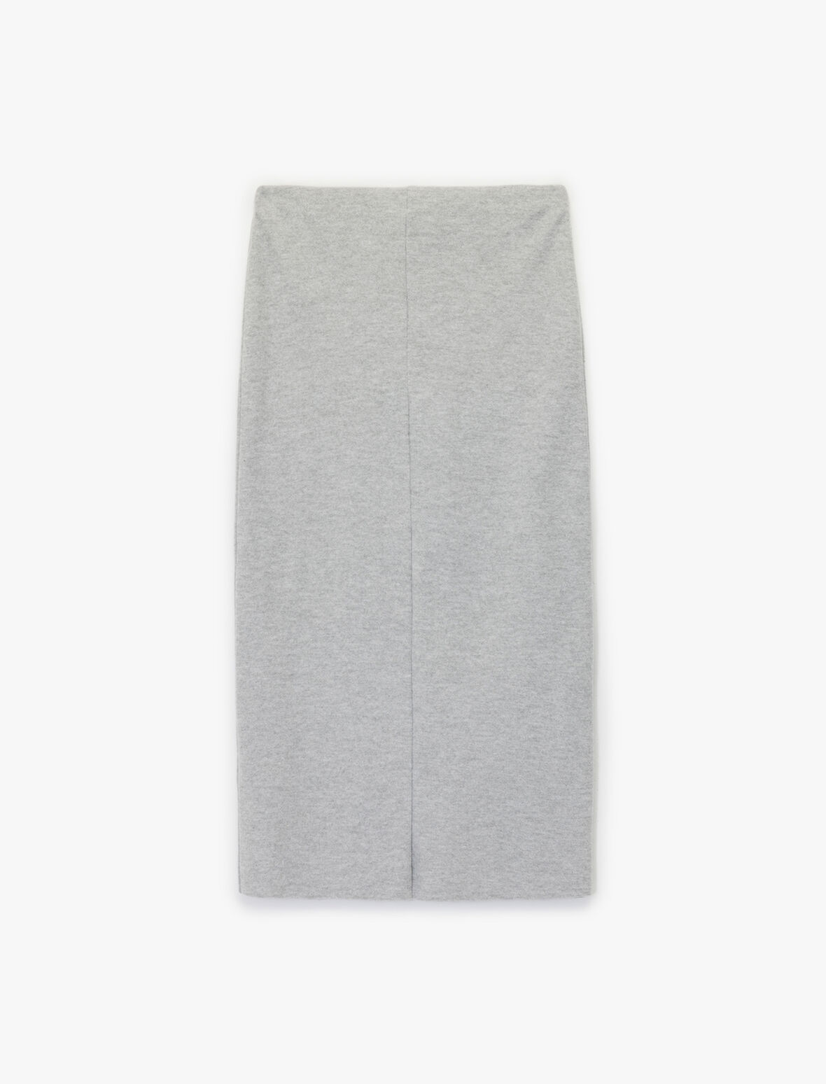 Slim Fit Midi Nervür Detaylı Kalem Etek