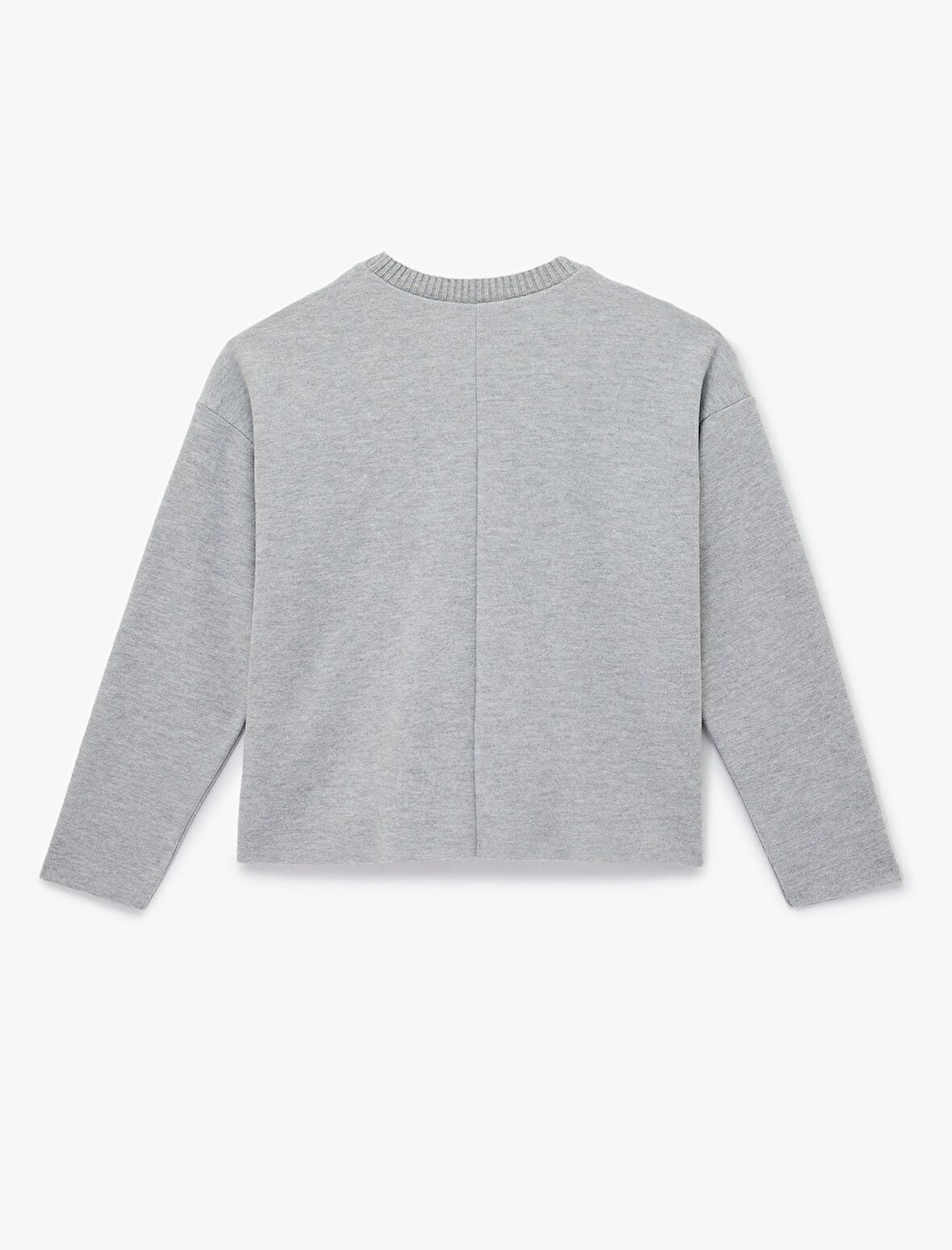 Uzun Kollu Bisiklet Yaka Basic Sweatshirt
