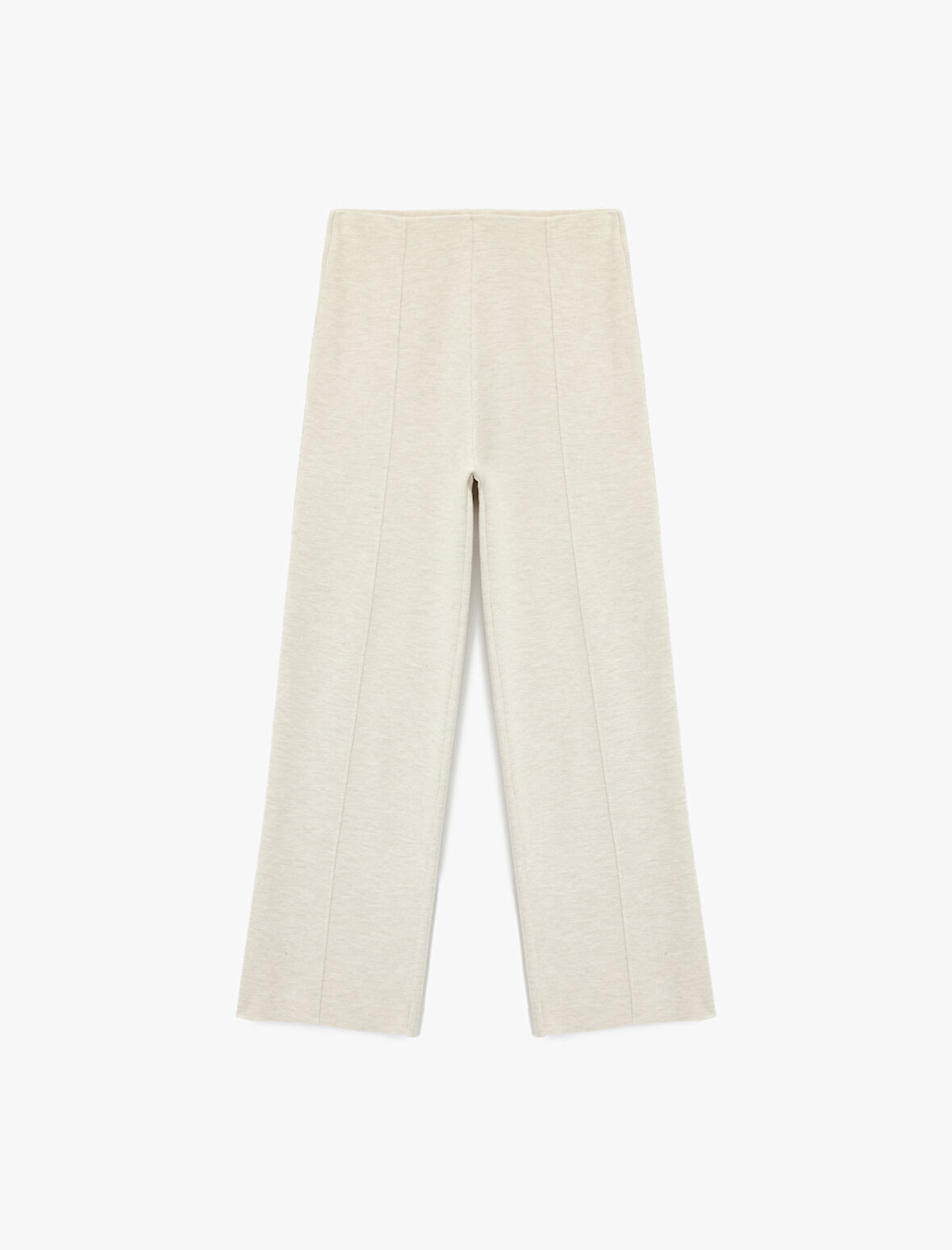 Normal Bel Nervürlü Bol Paça Pantolon