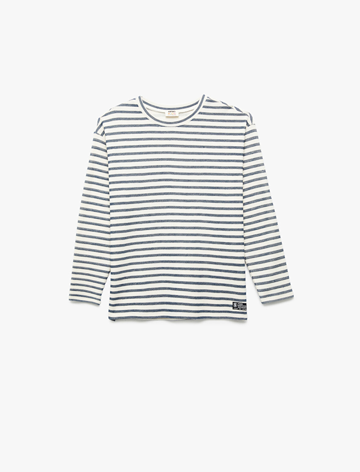 Pamuklu Uzun Kollu Bisiklet Yaka Tişört