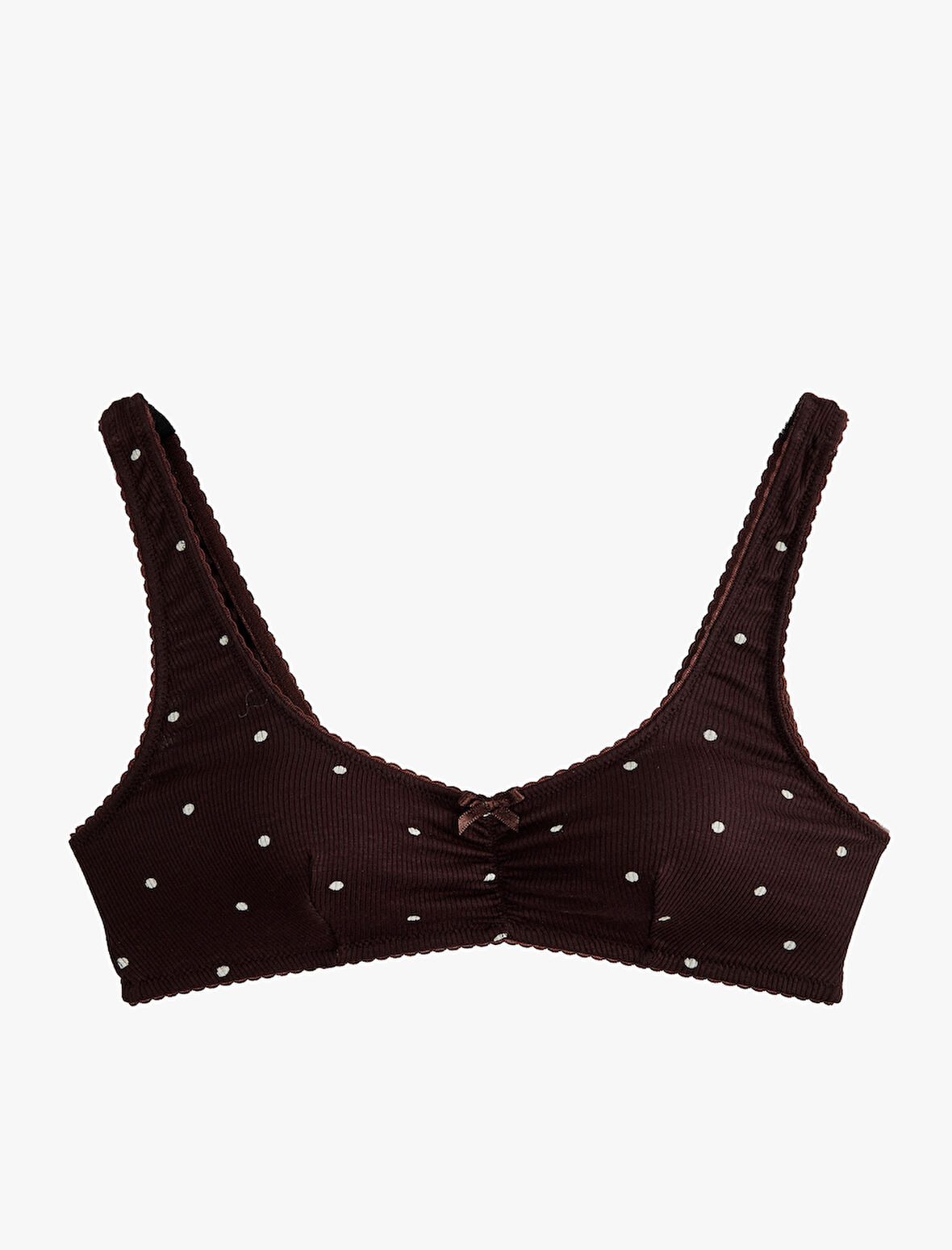 Kaşkorse Viskon Kumaş Puantiyeli Bralet Sütyen