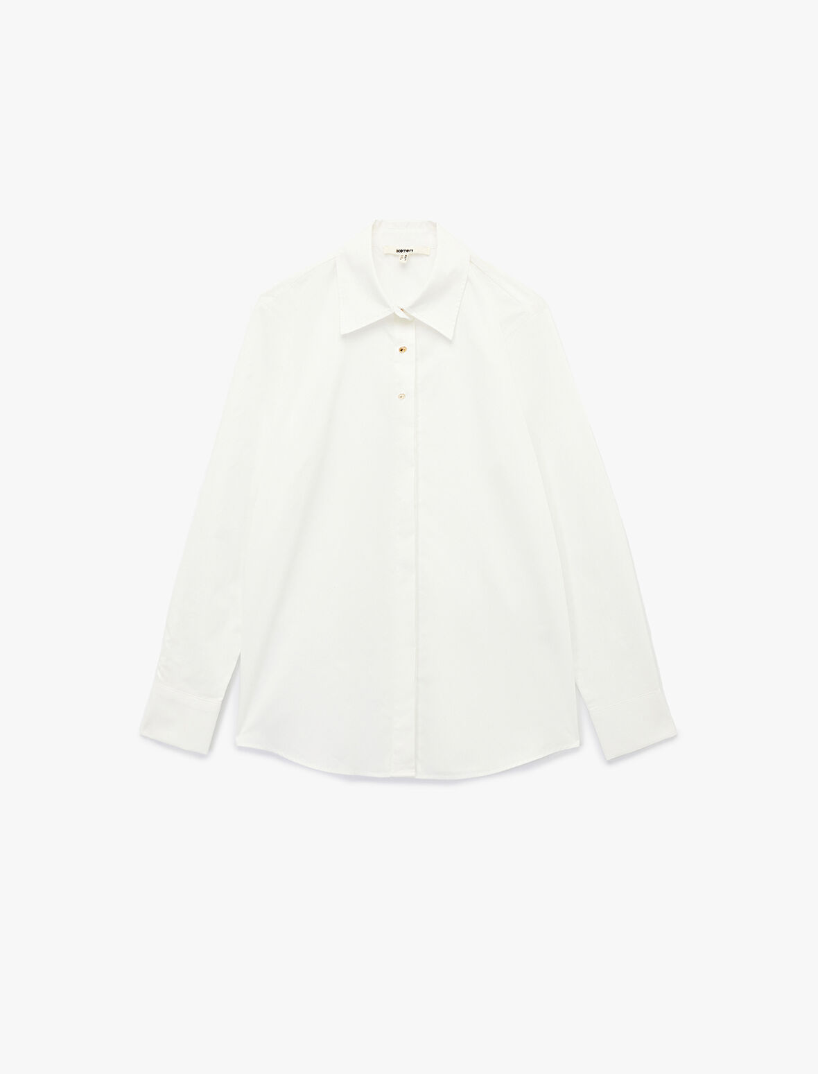 Pamuklu Uzun Kollu Klasik Yaka Oversize Gömlek