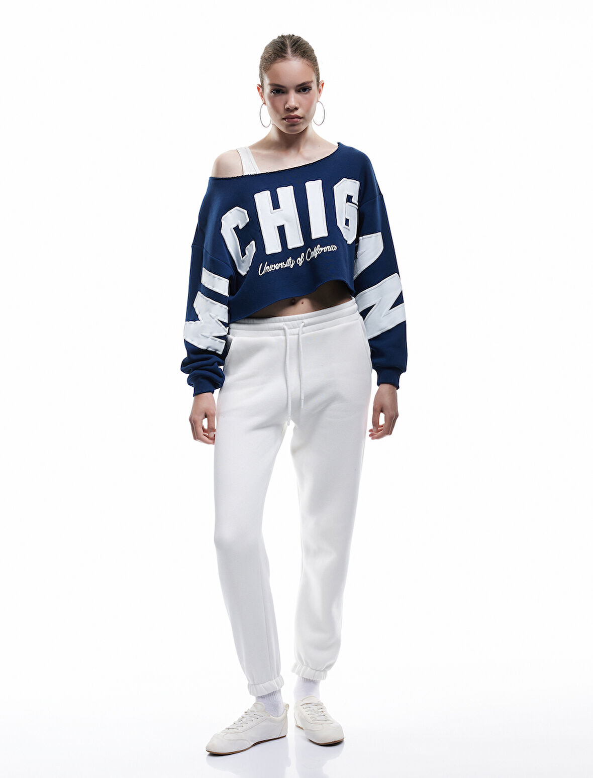 Üç İplik Şardonlu Cepli 2'li Jogger Eşofman Altı Seti