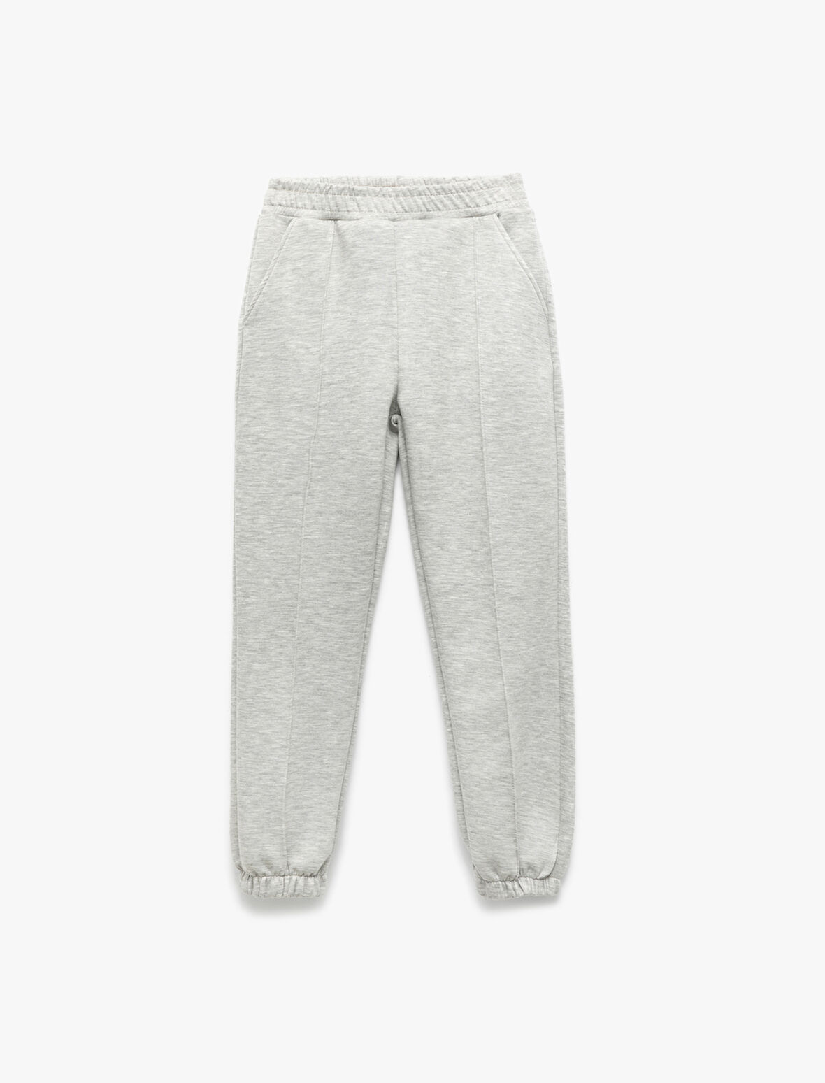 Beli Lastikli Cepli Basic Jogger Eşofman Altı