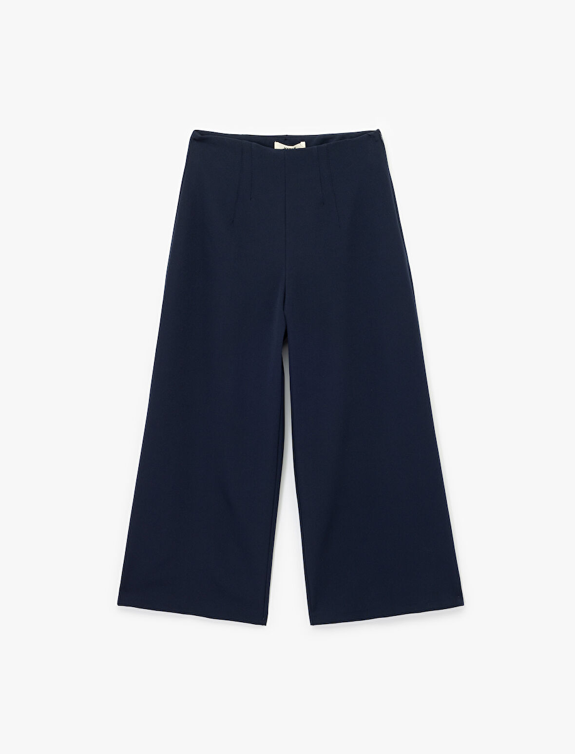 Normal Bel Bilek Boy Culotte Fit Geniş Paça Kumaş Pantolon