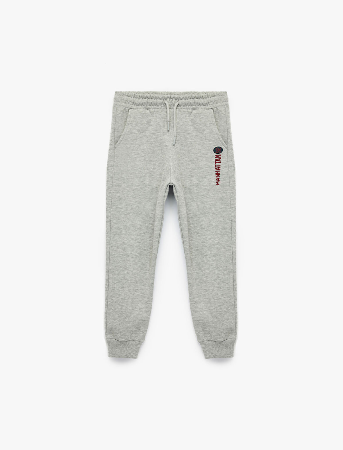 Baskılı Şardonlu Cep Detaylı Beli Bağcıklı Jogger Eşofman Altı