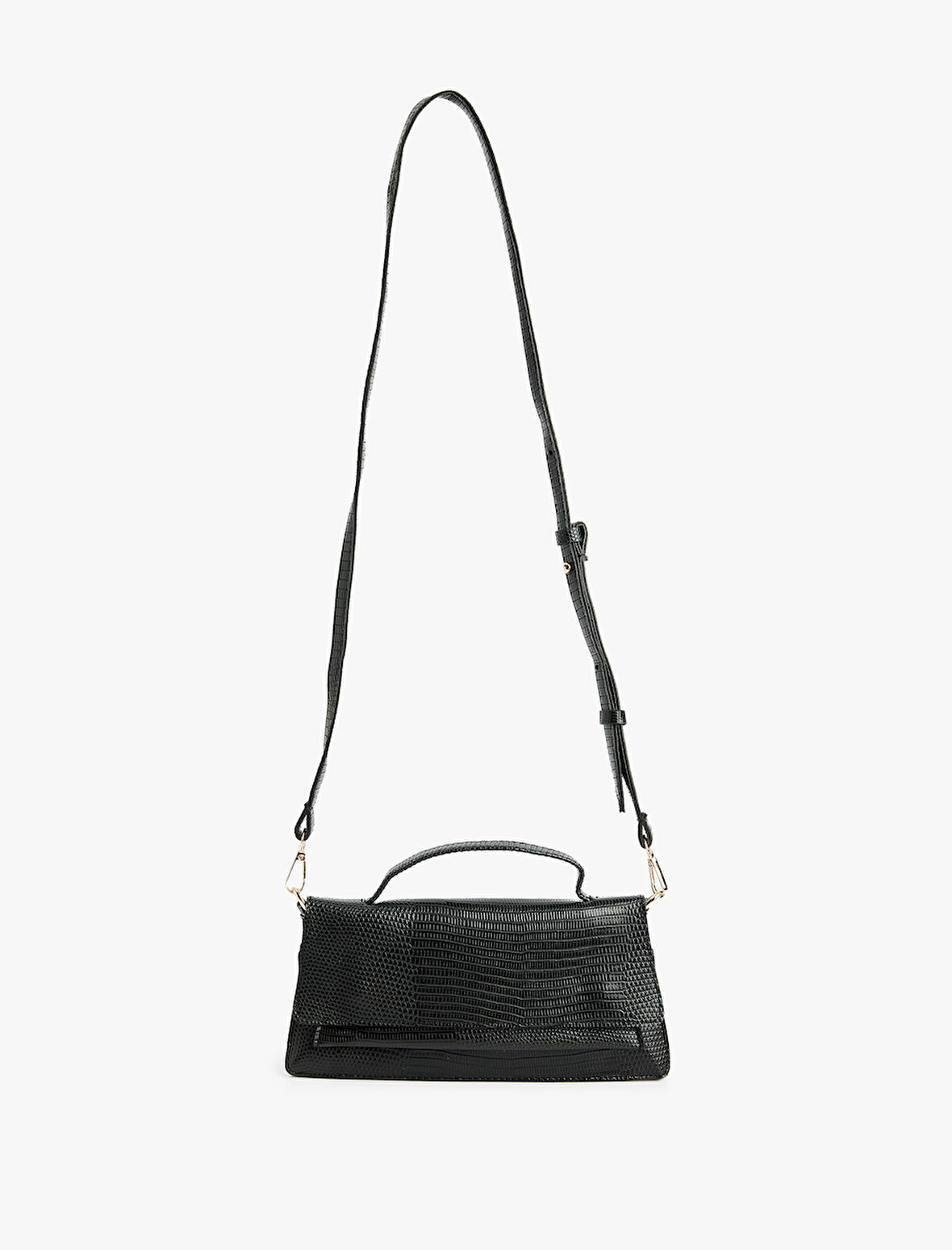 Timsah Derisi Desenli Askılı Çapraz Çanta