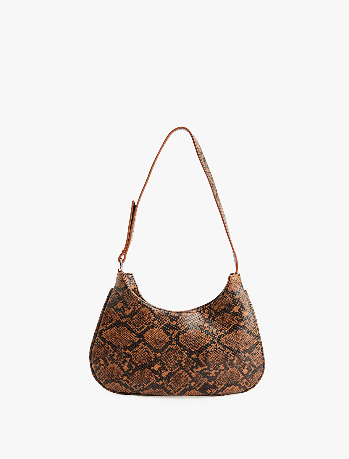 Askılı Yılan Derisi Görünümlü Omuz Çantası