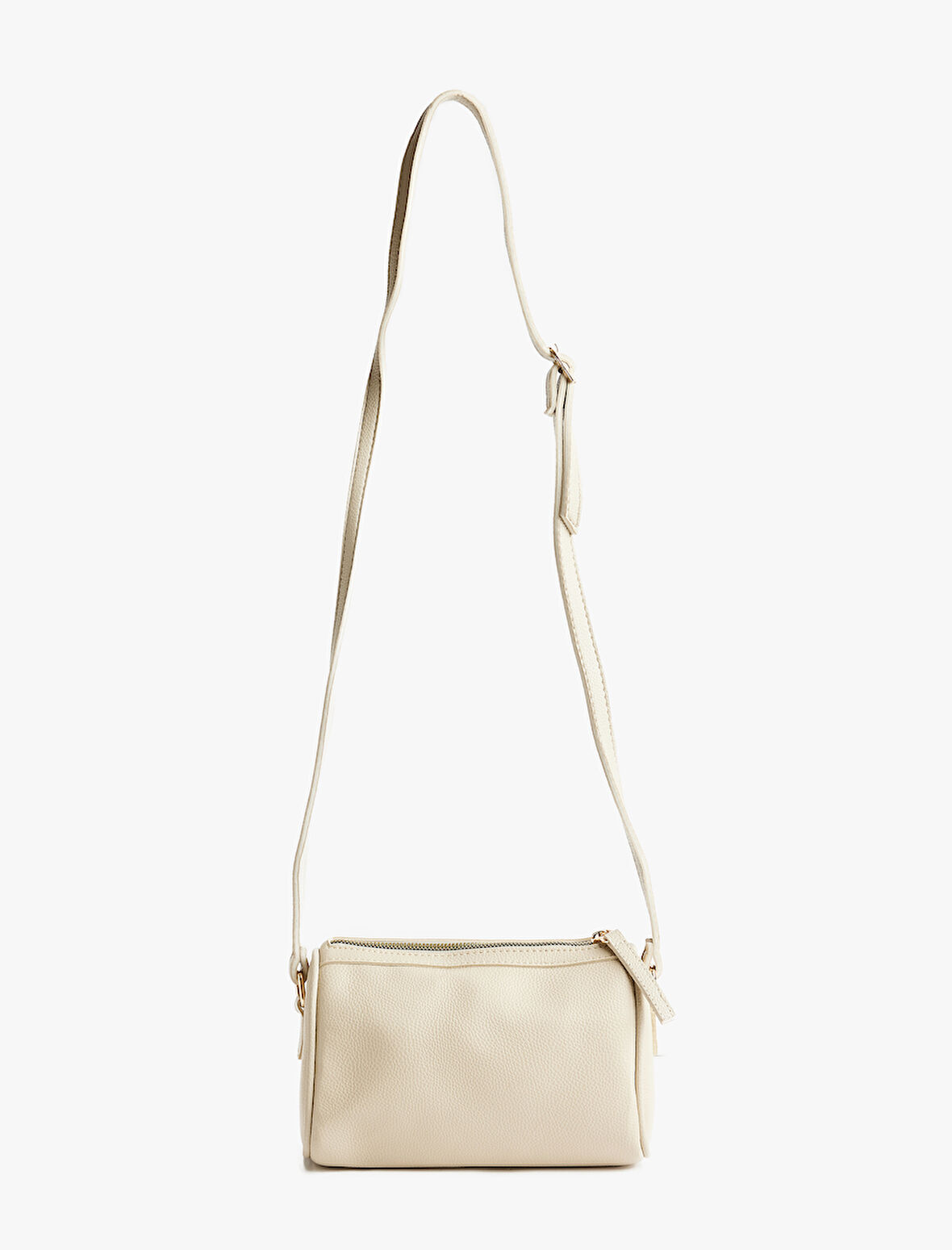 Fermuarlı Suni Deri Askılı Çapraz Çanta