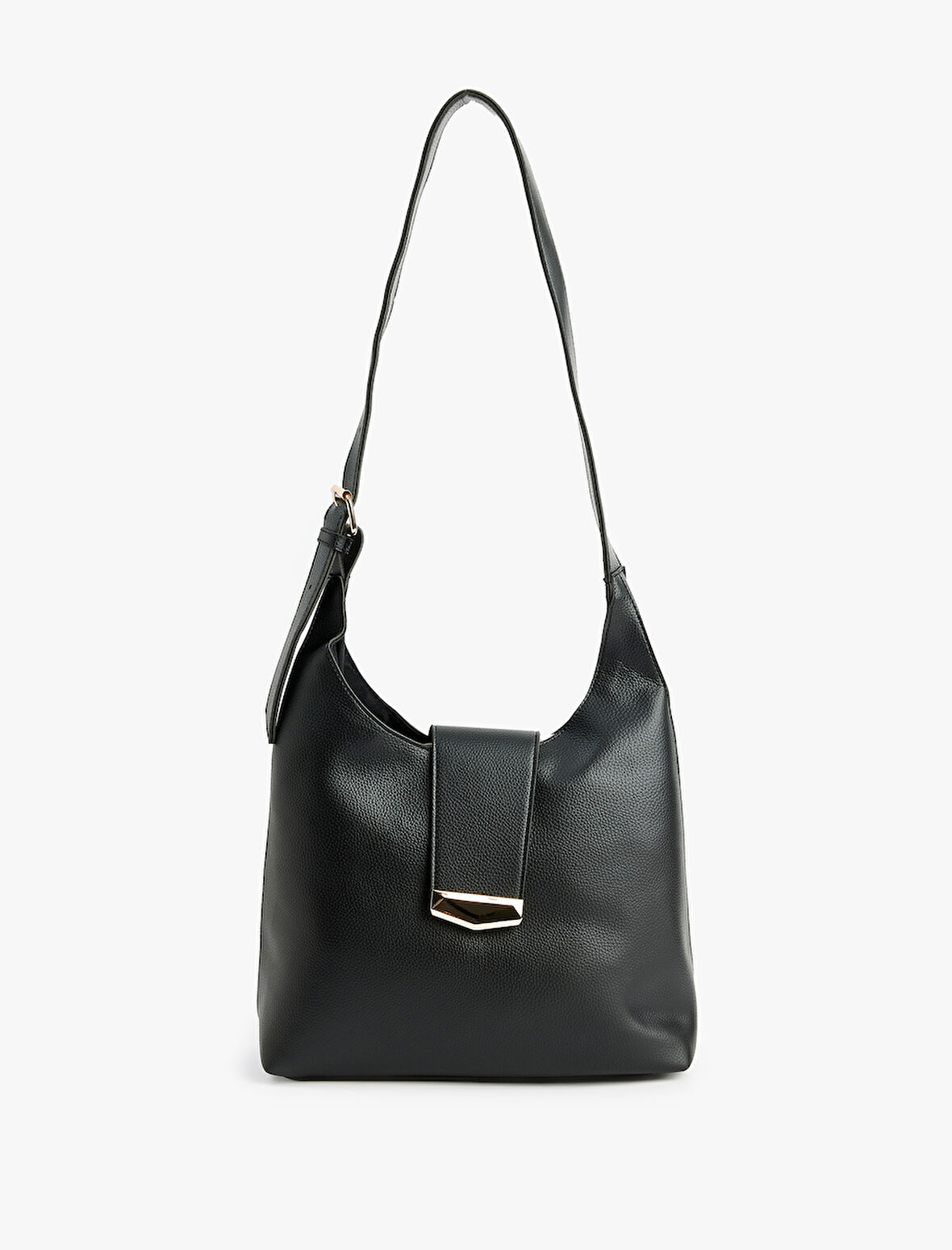 Metal Tokalı Suni Deri Tote Çanta