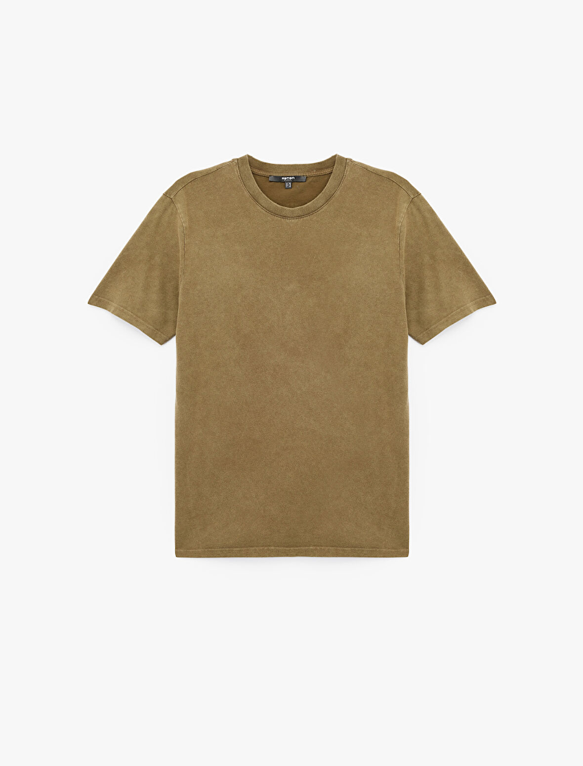 Regular Fit Kısa Kollu Pamuklu Bisiklet Yaka Tişört