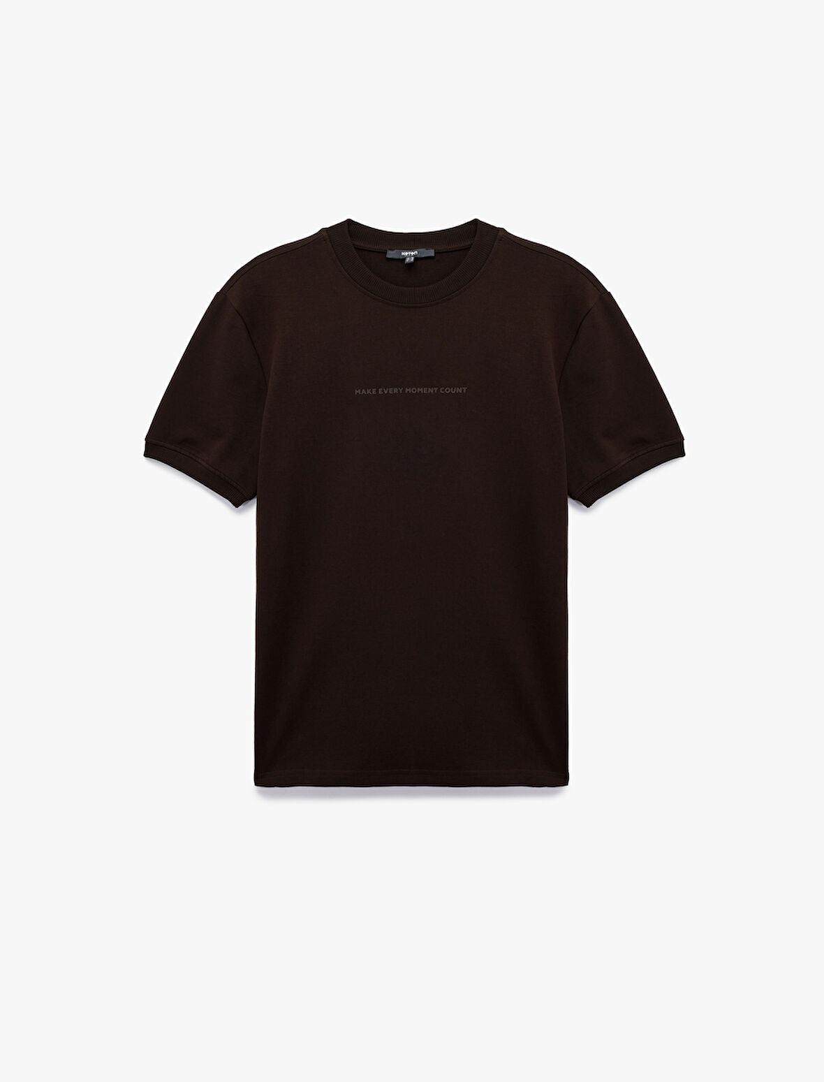 Regular Fit Kısa Kollu Bisiklet Yaka Pamuklu Baskılı Tişört