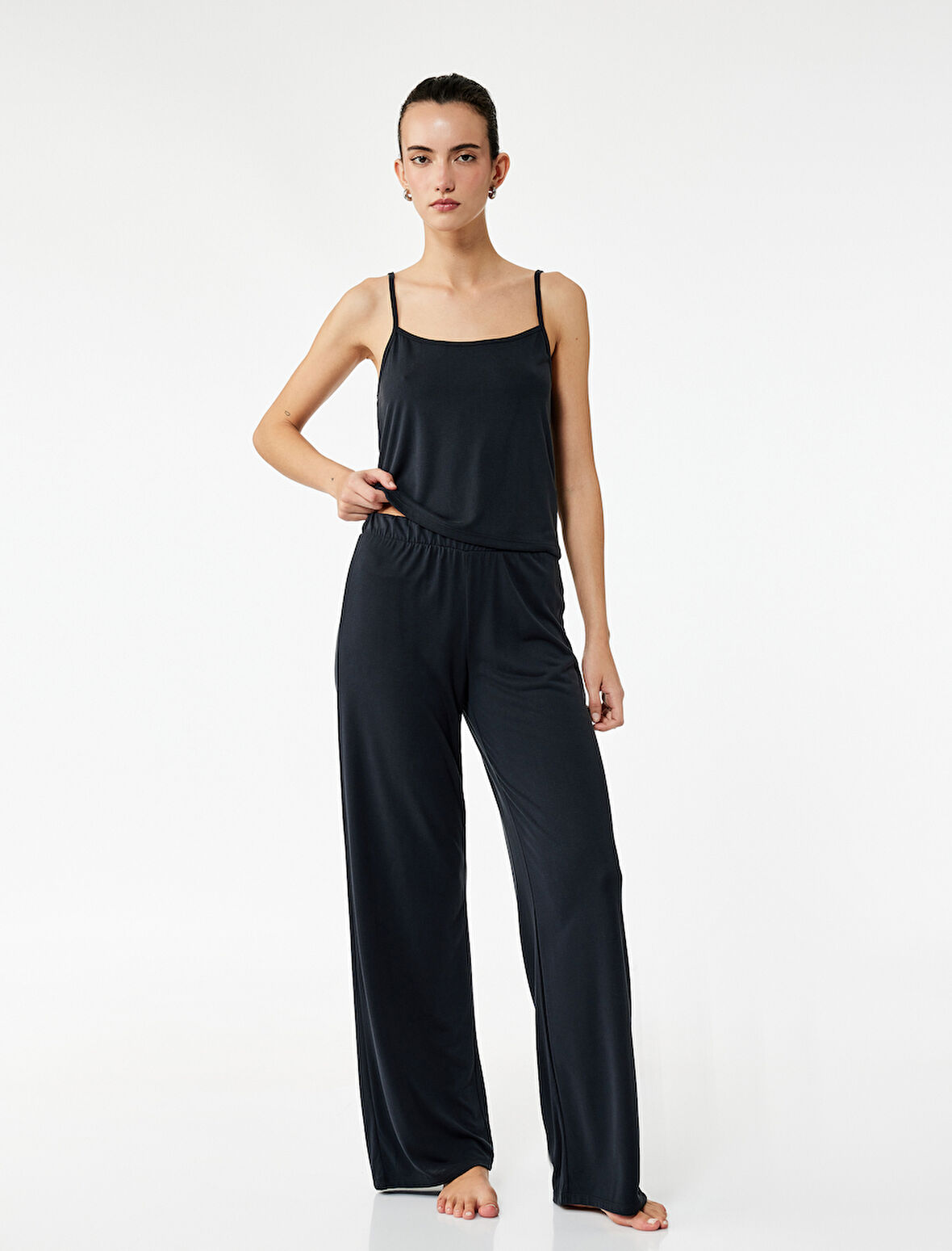 Modal Karışımlı Rahat Kalıp Pijama Altı