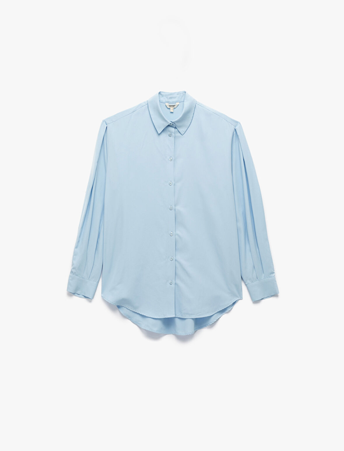 Regular Fit Pile Detaylı Uzun Kollu Poplin Gömlek