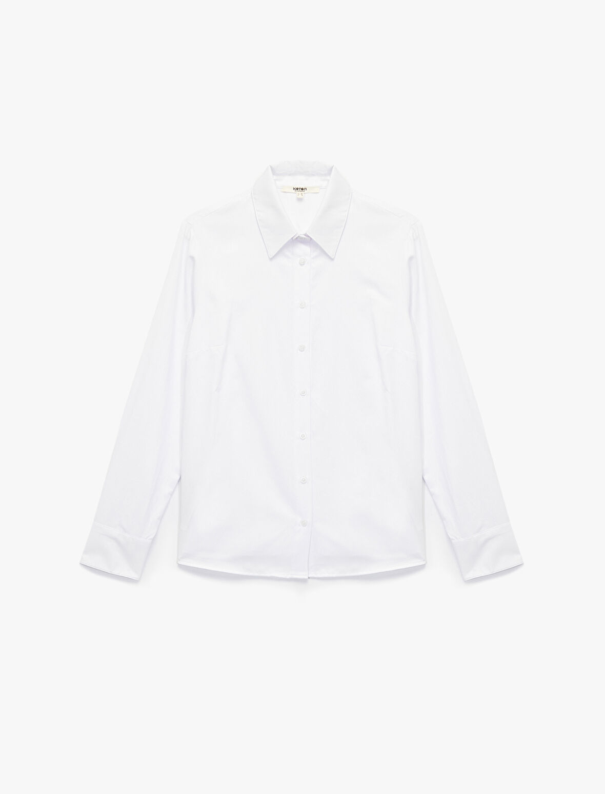 Düğmeli Uzun Kollu Regular Fit Poplin Gömlek