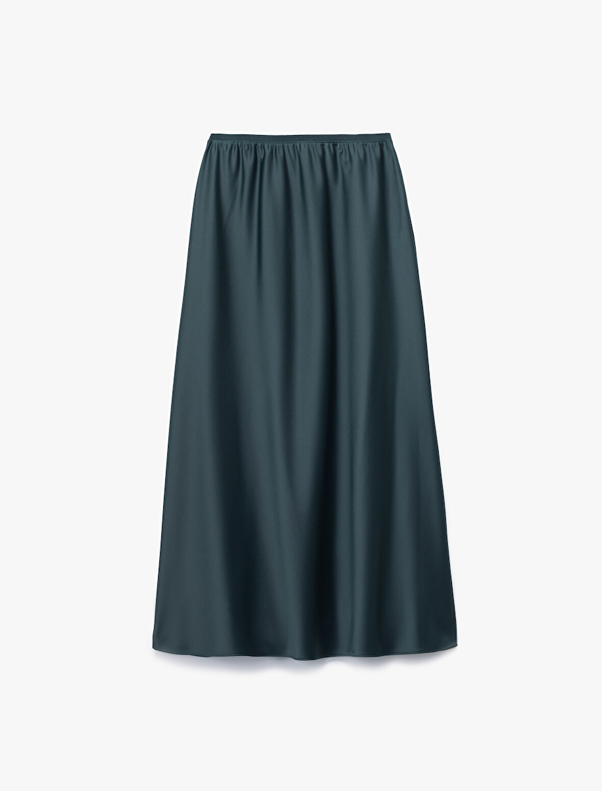 Standart Bel Regular Fit Saten Midi Etek