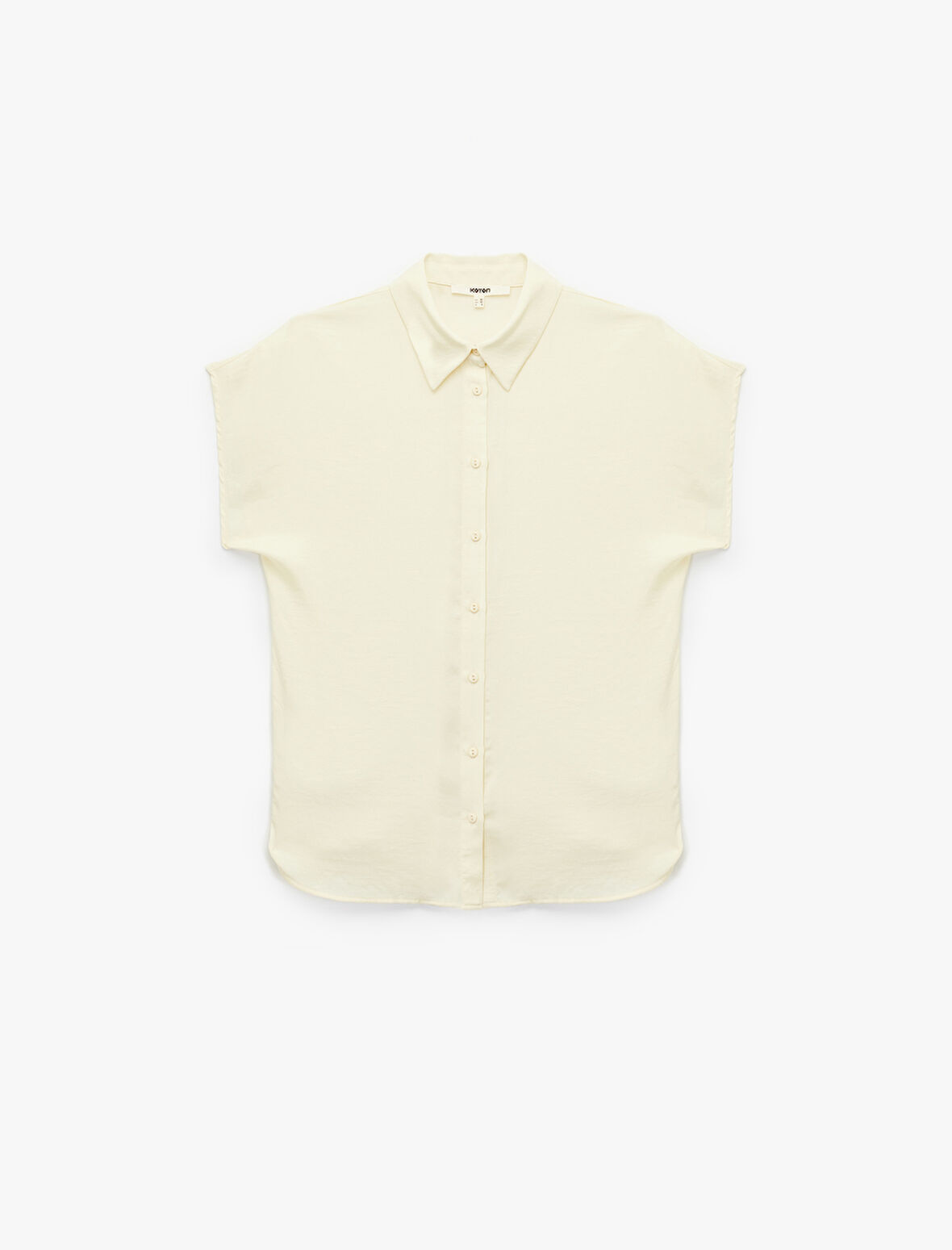 Aerobin Kumaş Klasik Yaka Kolsuz Düğmeli Saten Gömlek