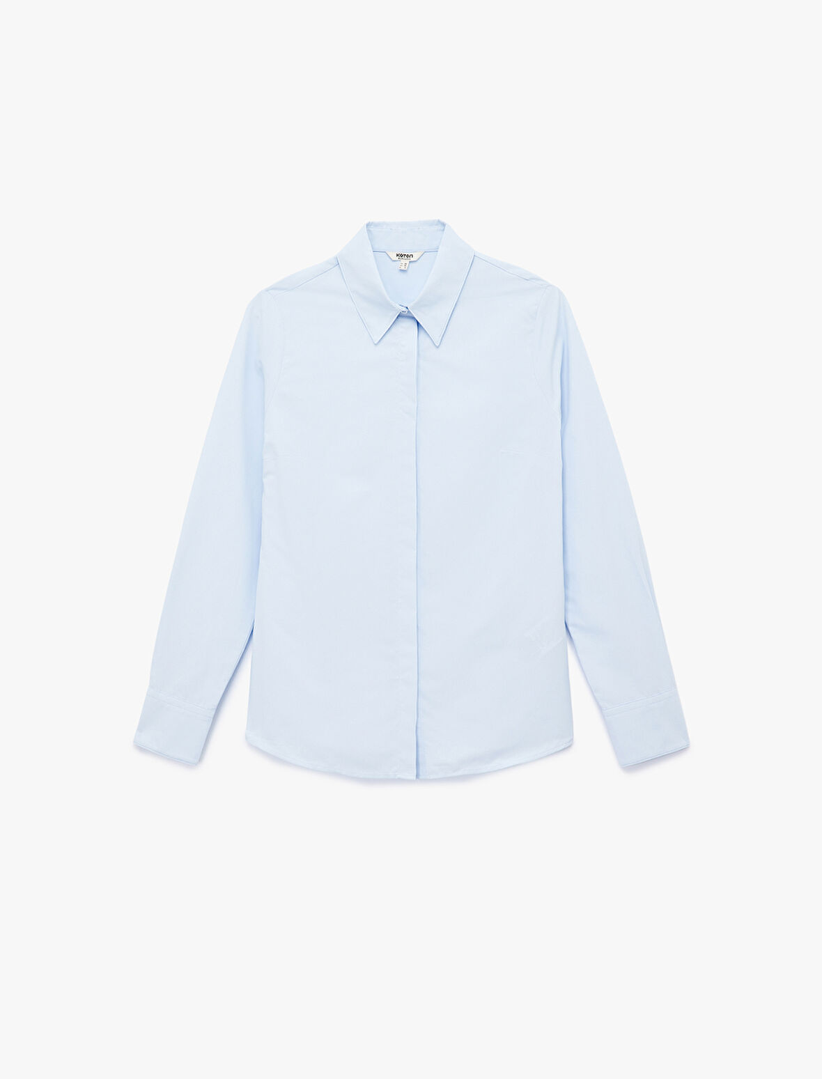 Regular Fit Klasik Yaka Uzun Kollu Poplin Gömlek
