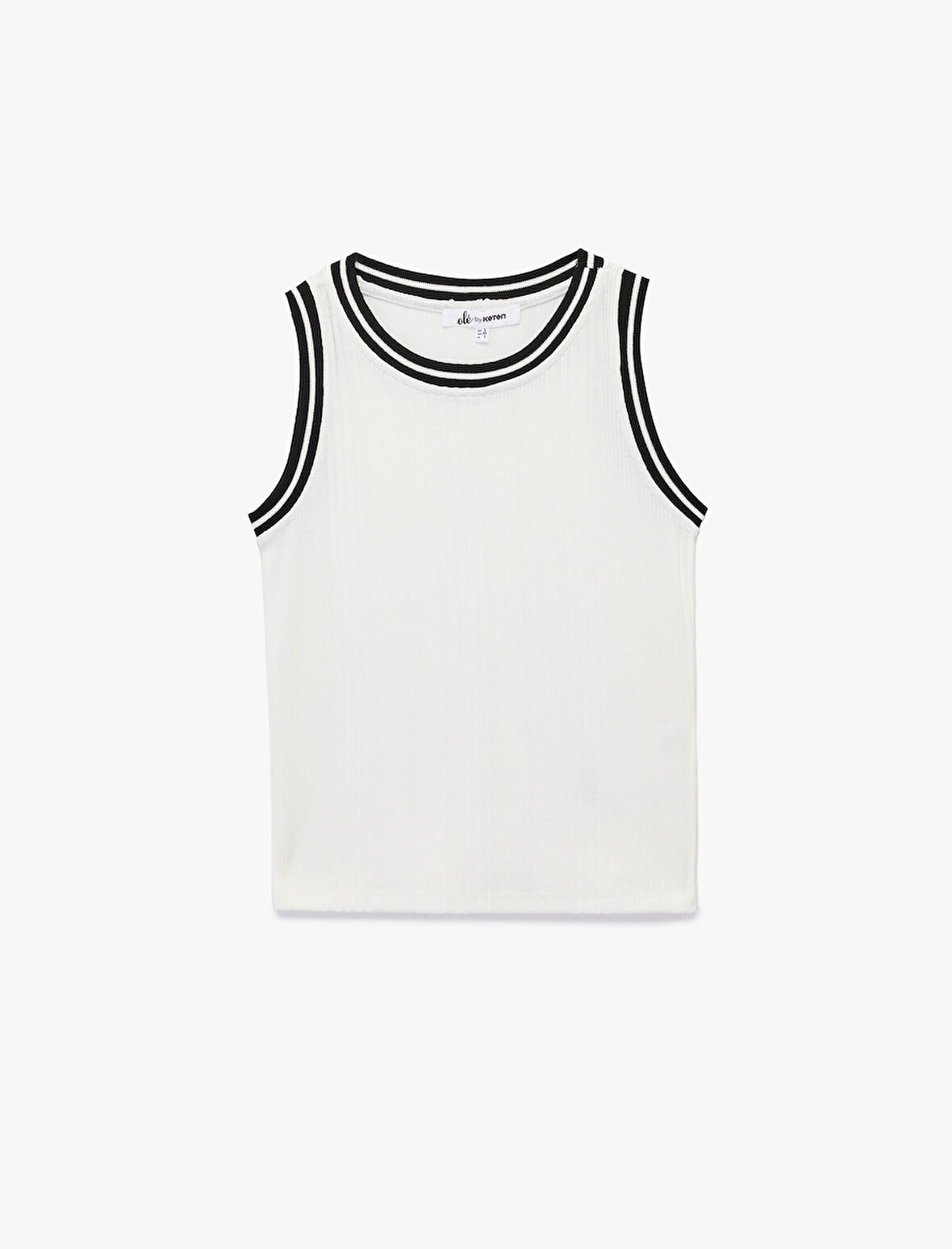 Slim Fit Kolsuz Biyeli Bisiklet Yaka Atlet