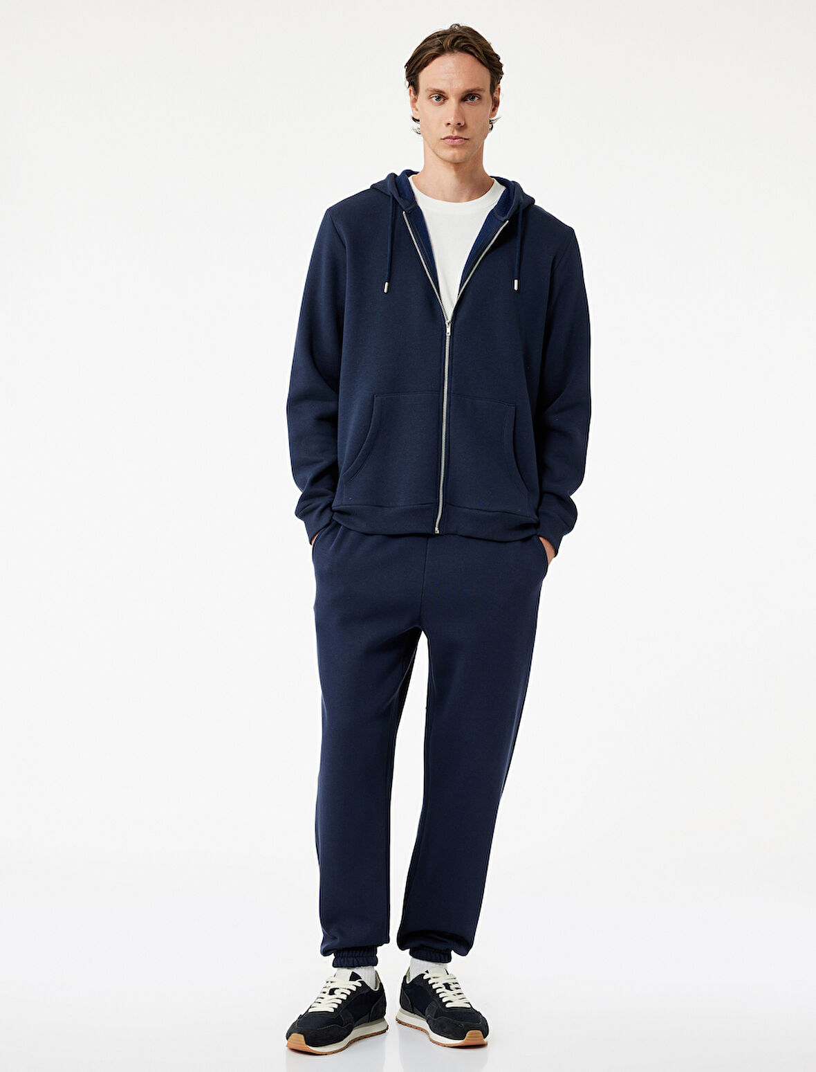 Şardonlu Cep Detaylı Rahat Kesim Beli Lastikli Jogger Spor Eşofman Altı