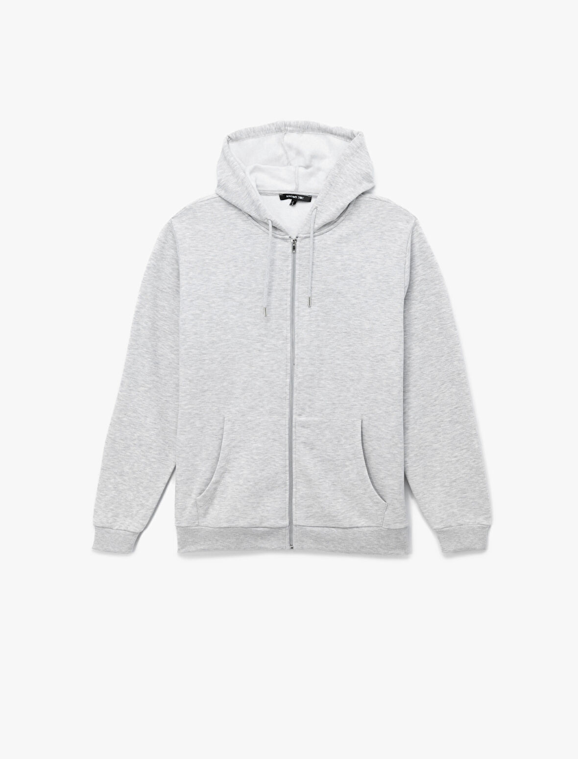 Uzun Kollu Fermuarlı Kanguru Cepli Kapüşonlu Oversize Spor Sweatshirt