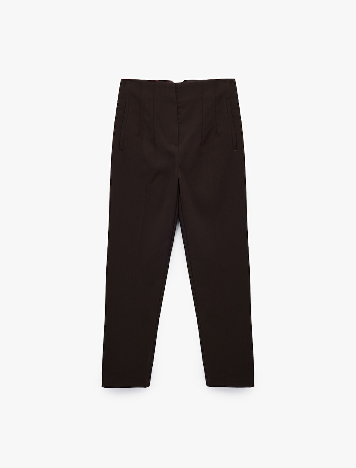 Regular Fit Yüksek Bel Cigarette Kumaş Pantolon