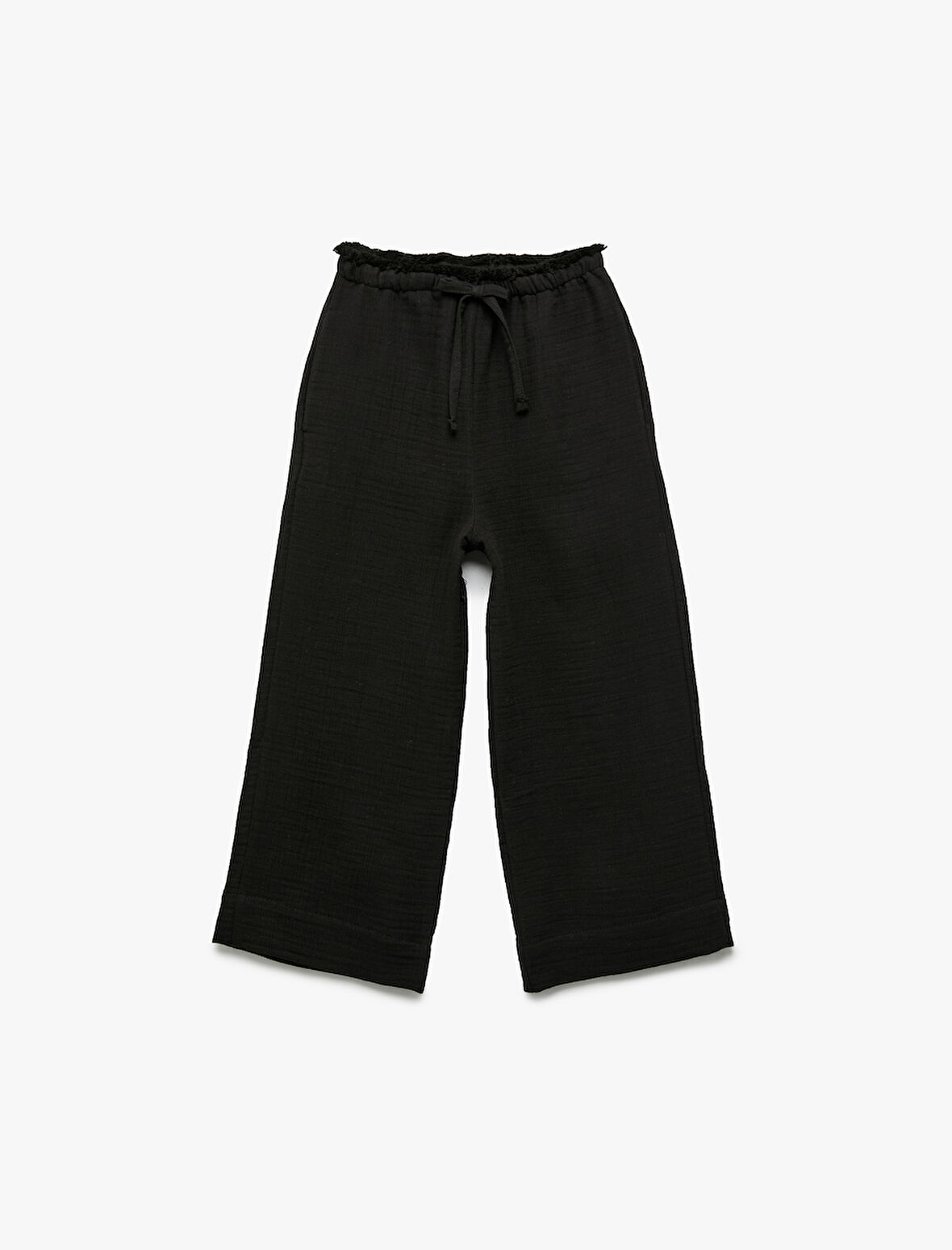 Pamuklu Basic Müslin Geniş Paça Pantolon