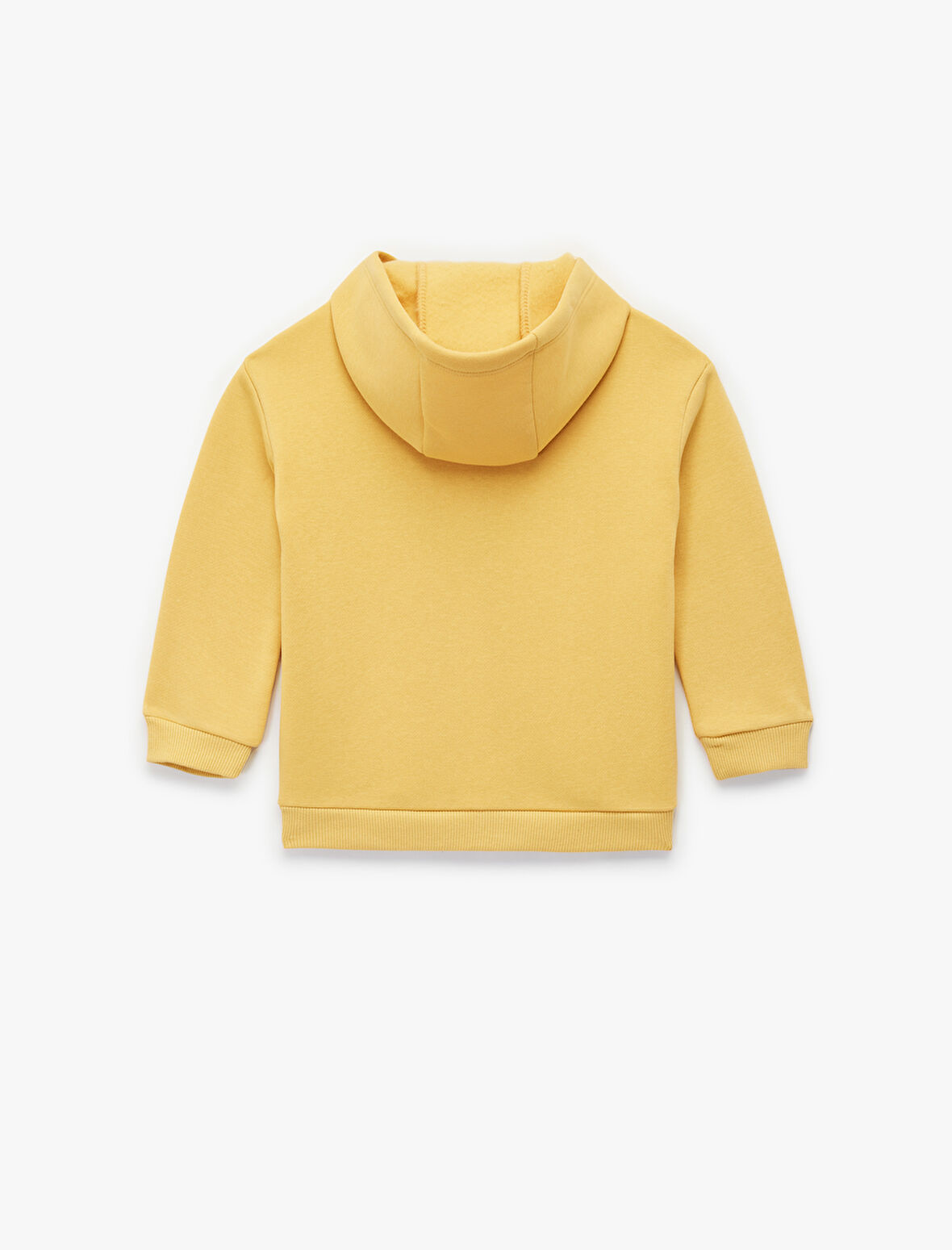 Uzun Kollu Bisiklet Yaka Fermuarlı Kapşonlu Sweatshirt