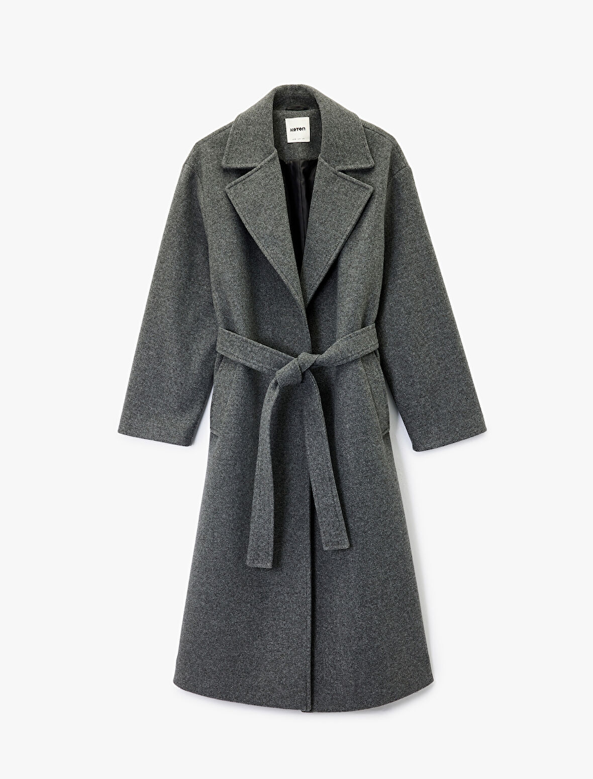 Kemerli Kaban Kaşe Uzun Kollu Cepli