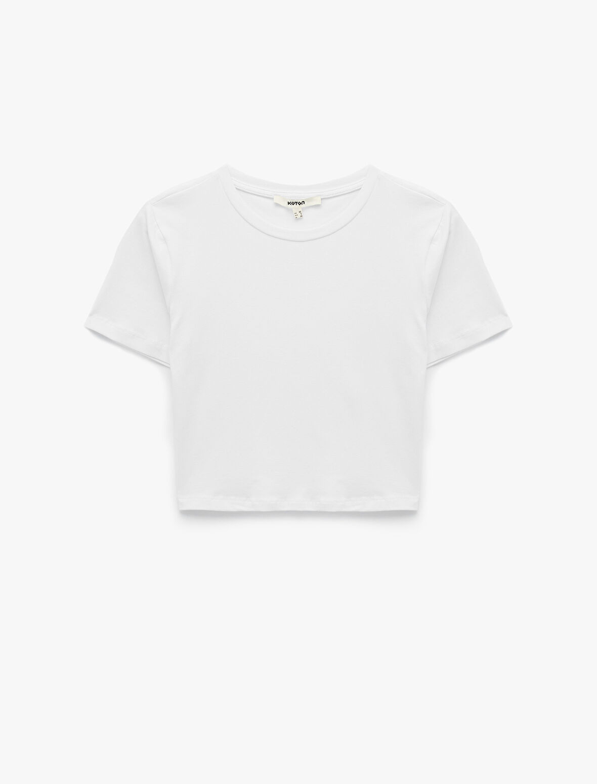 Pamuklu Slim Fit Kısa Kollu Bisiklet Yaka Tişört