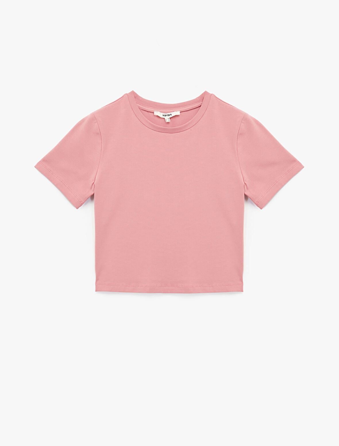 Pamuklu Slim Fit Kısa Kollu Bisiklet Yaka Tişört