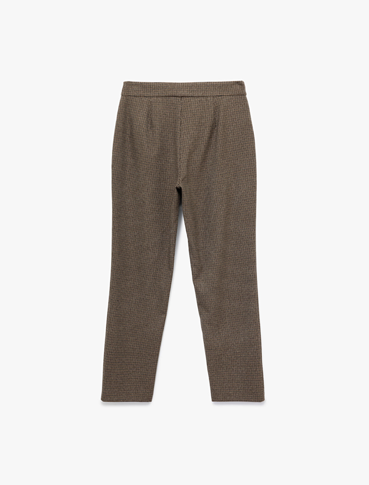 Regular Fit Normal Bel Ekose Cigarette Pantolon