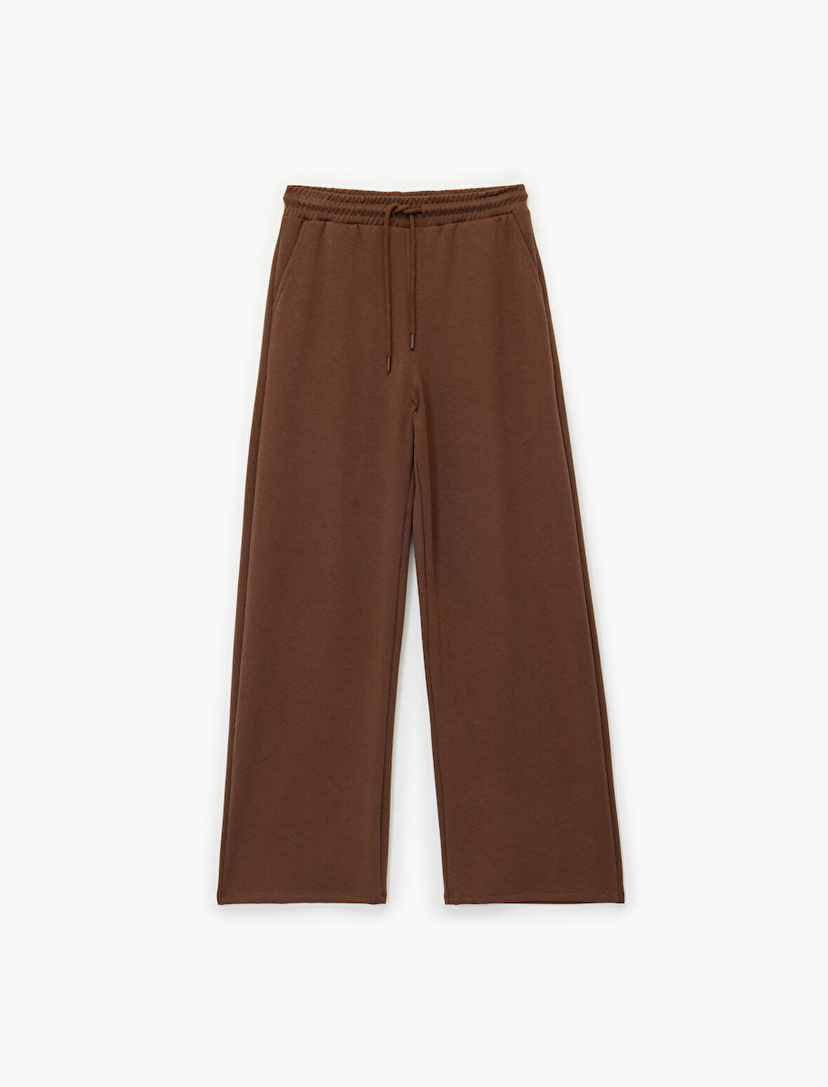 Cepli Rahat Kalıp Beli Bağcıklı Modal Karışımlı Geniş Paça Eşofman Altı