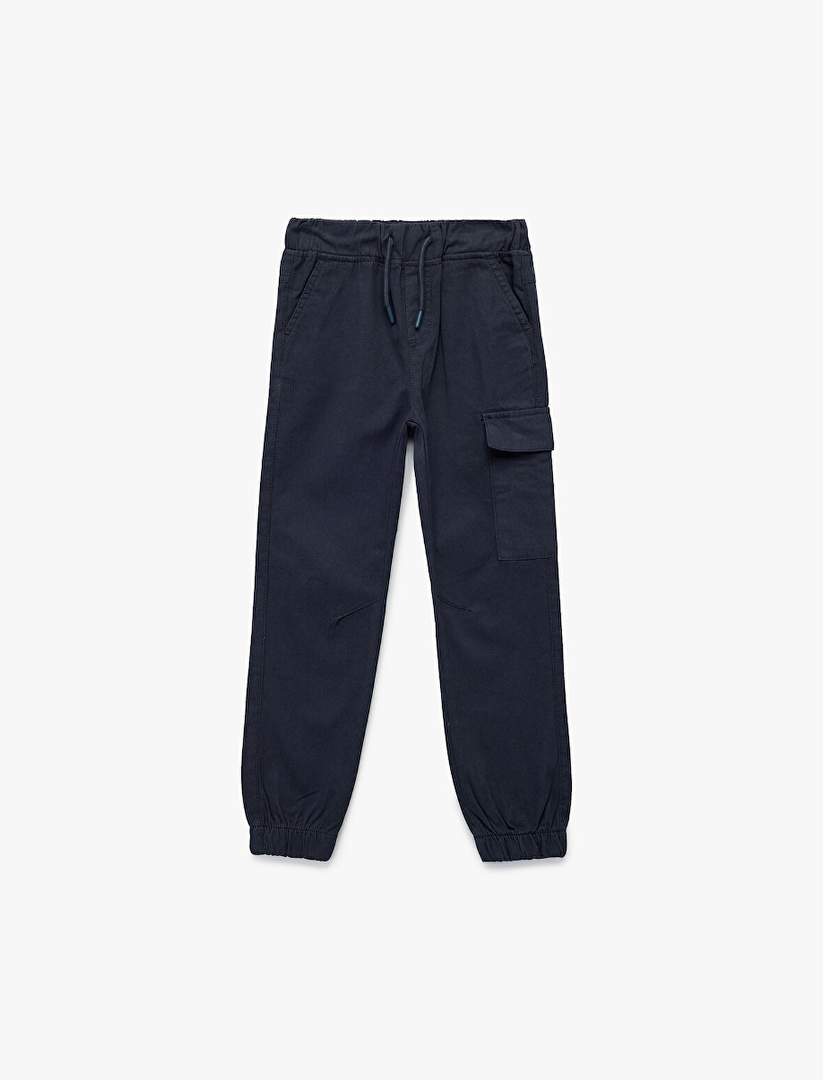 Pamuklu Gabardin Beli Bağcıklı Kargo Pantolon