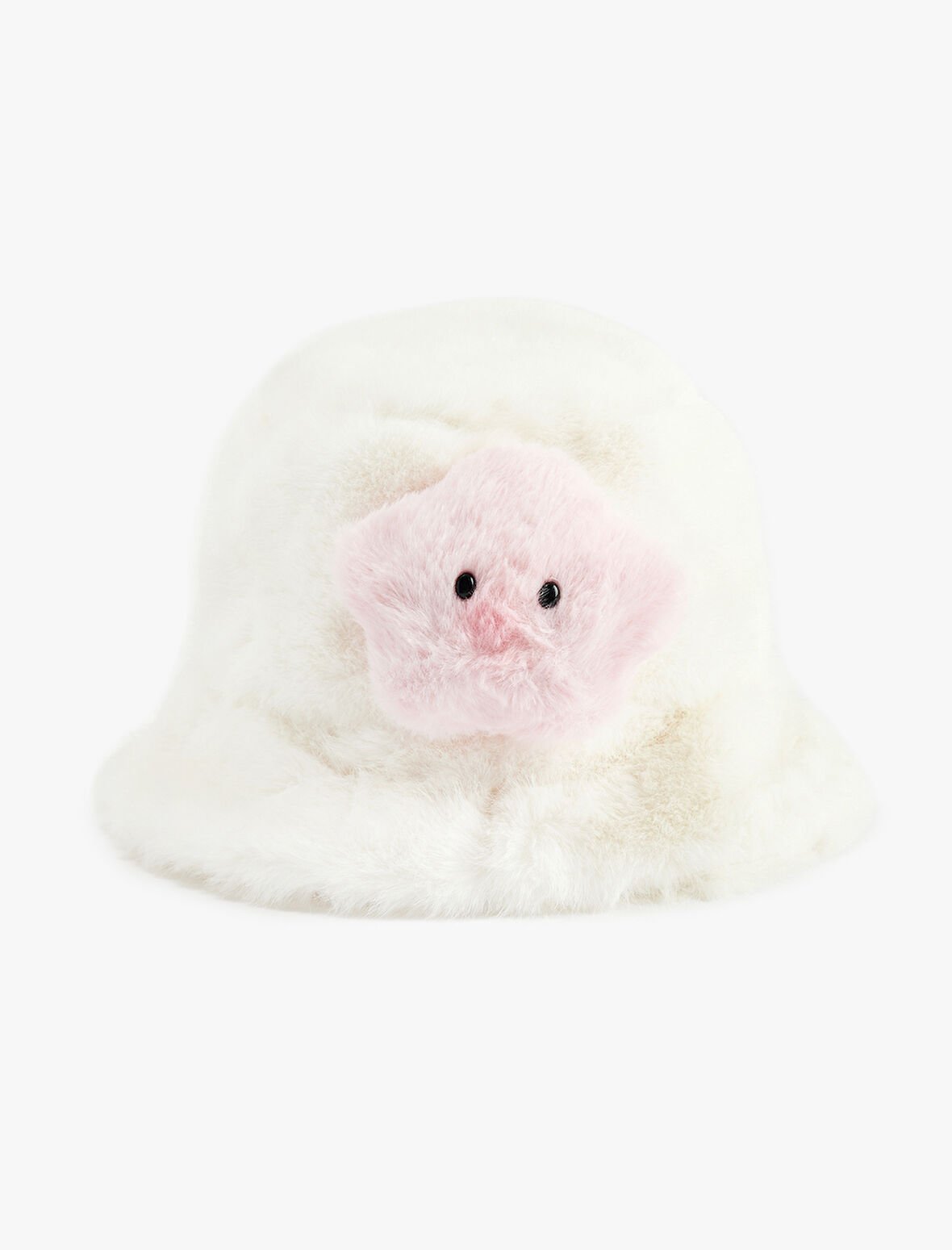 Kedi Detaylı Peluş Bucket Şapka